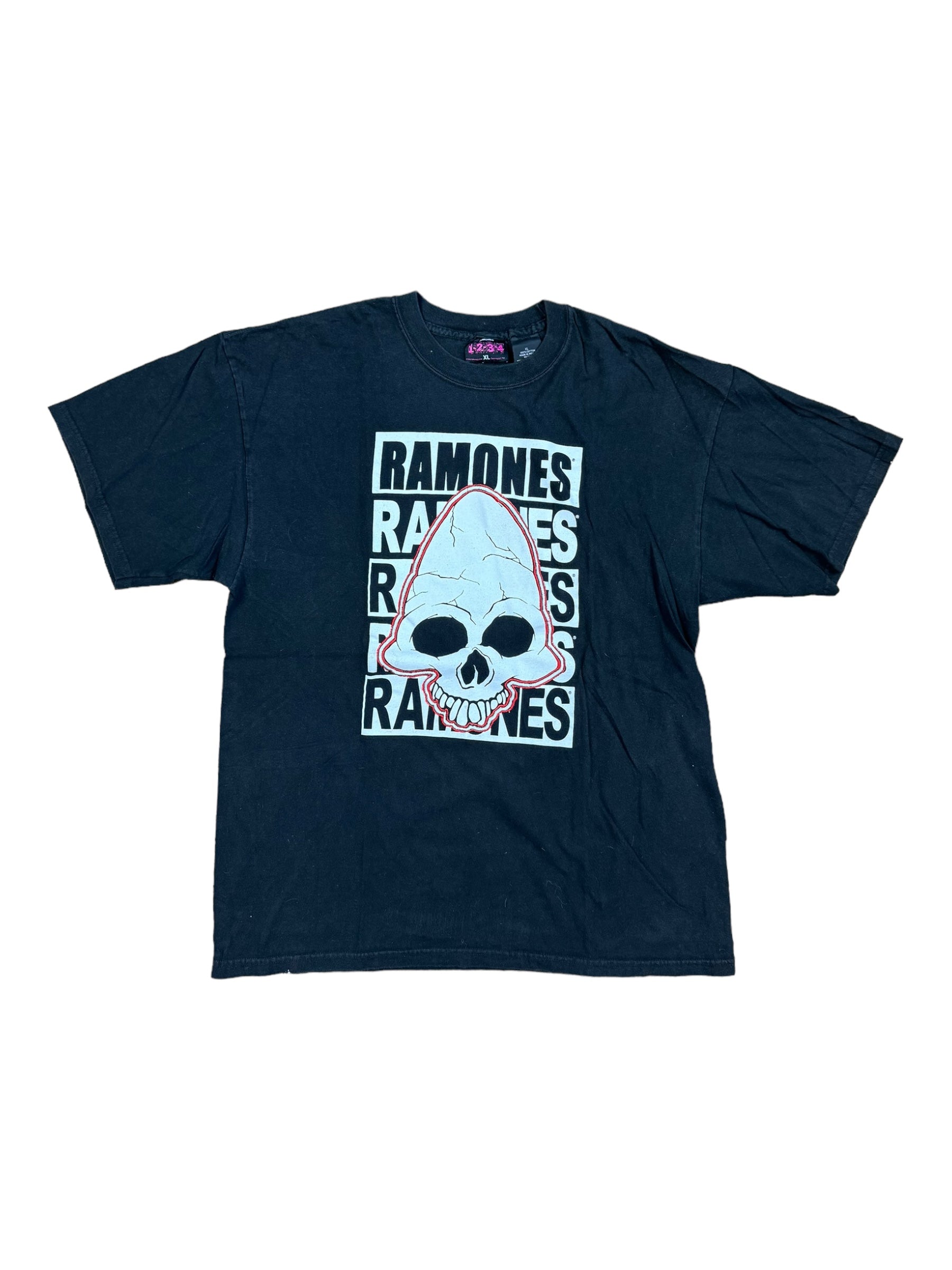 The Ramones 00s Skull Gabba Gabba Hey 1 2 3 4  Men's Size XL