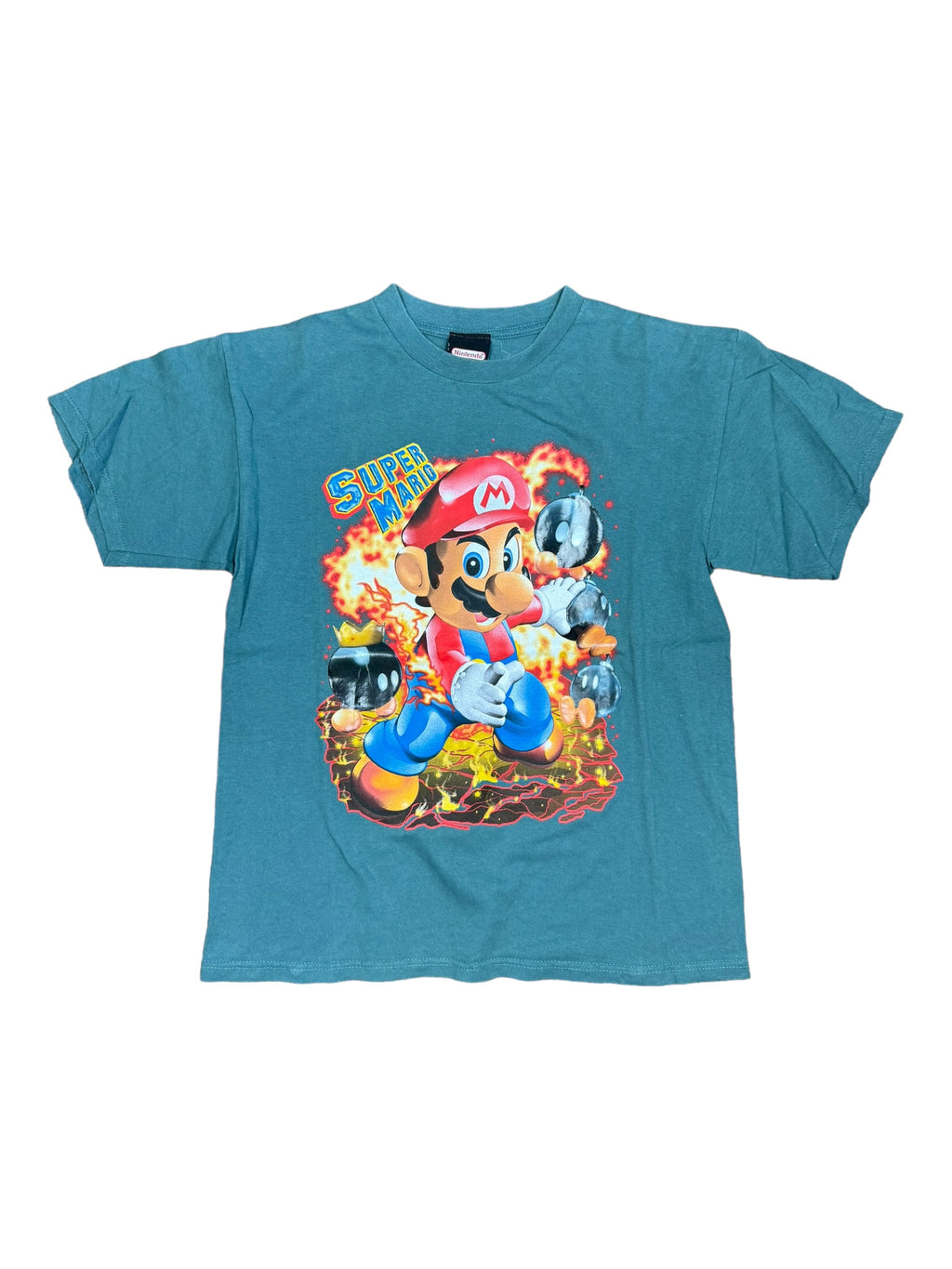 Super Mario Bomb Gel Shirt 2006 Super Mario Bros Nintendo Y2K Sz M