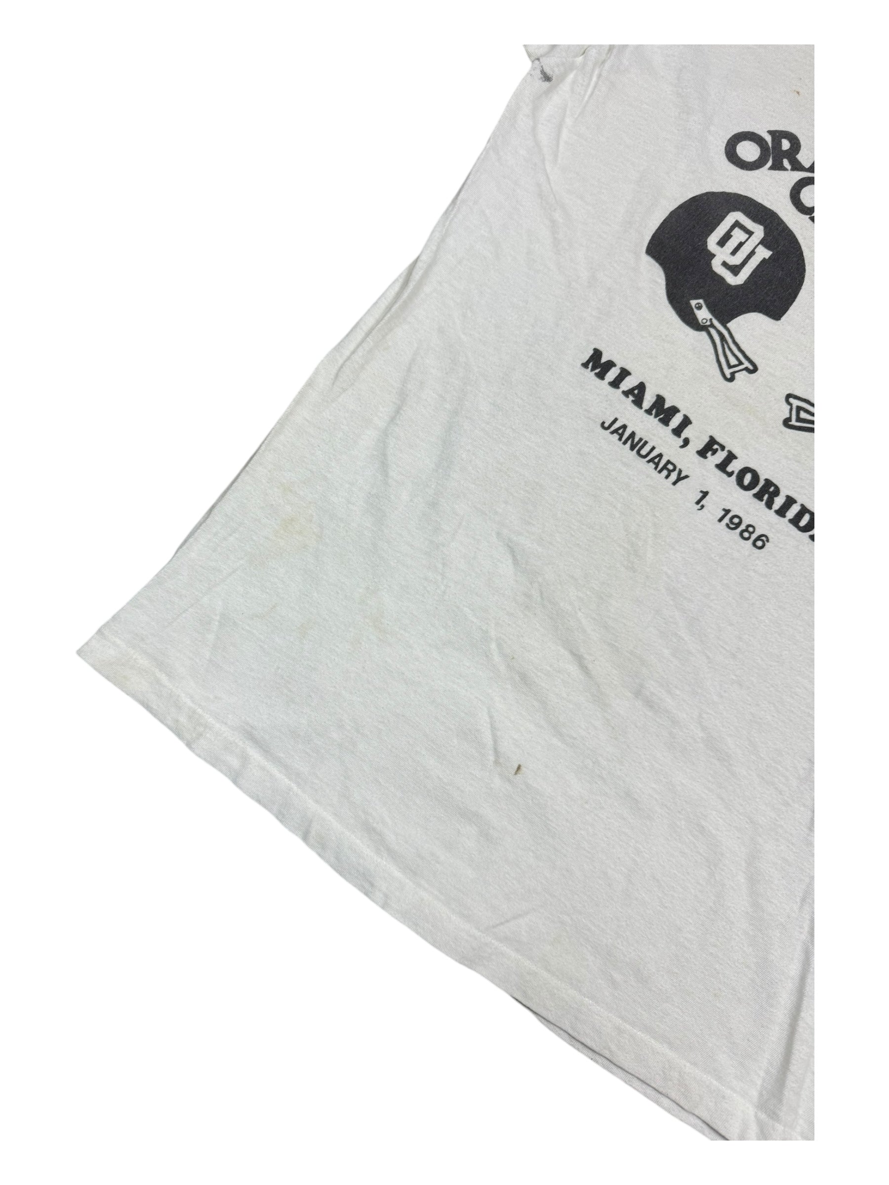 Penn State T-Shirt Orange Bowl Vs. Oklahoma Sooners 1986