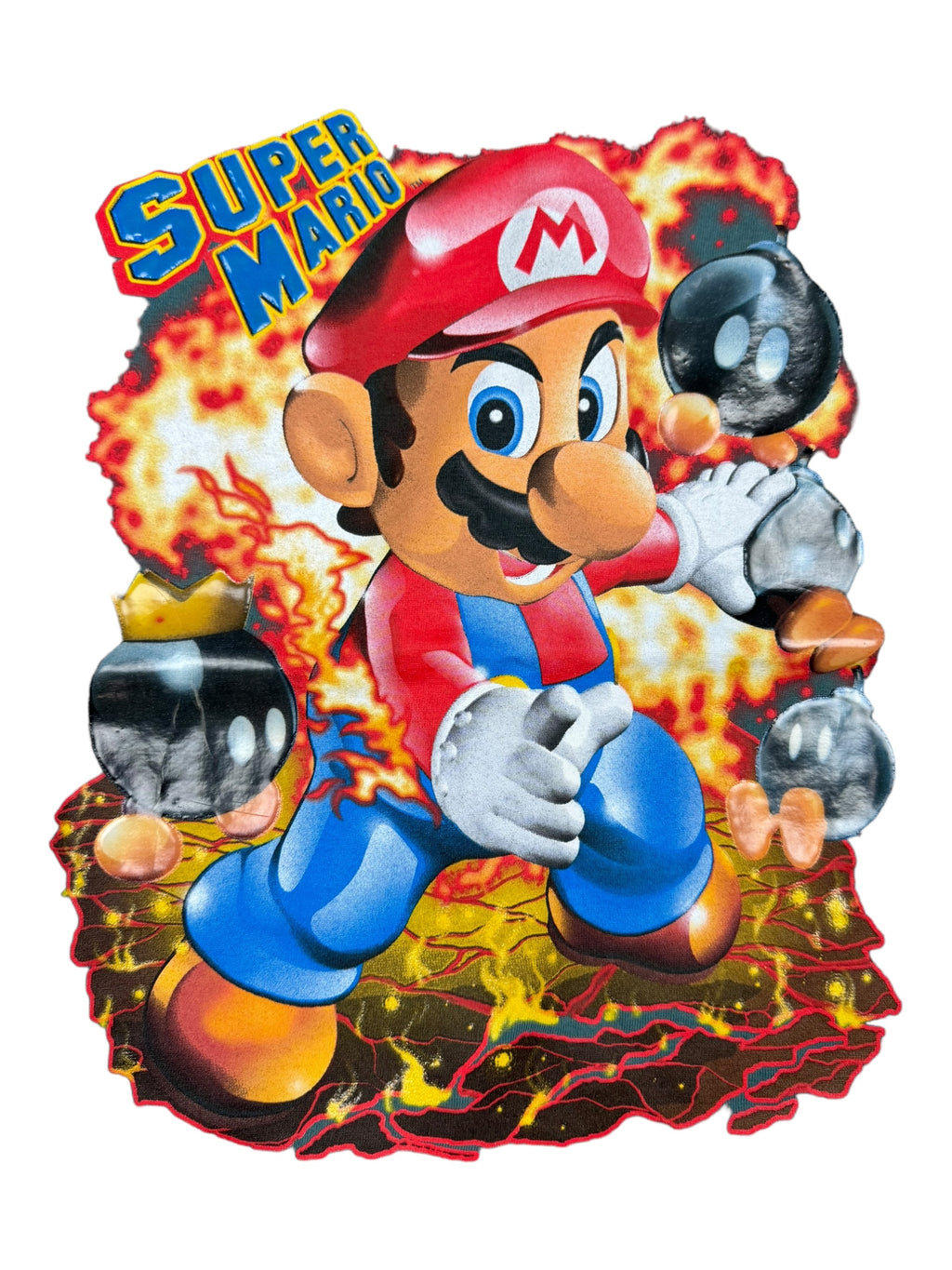 Super Mario Bomb Gel Shirt 2006 Super Mario Bros Nintendo Y2K Sz M