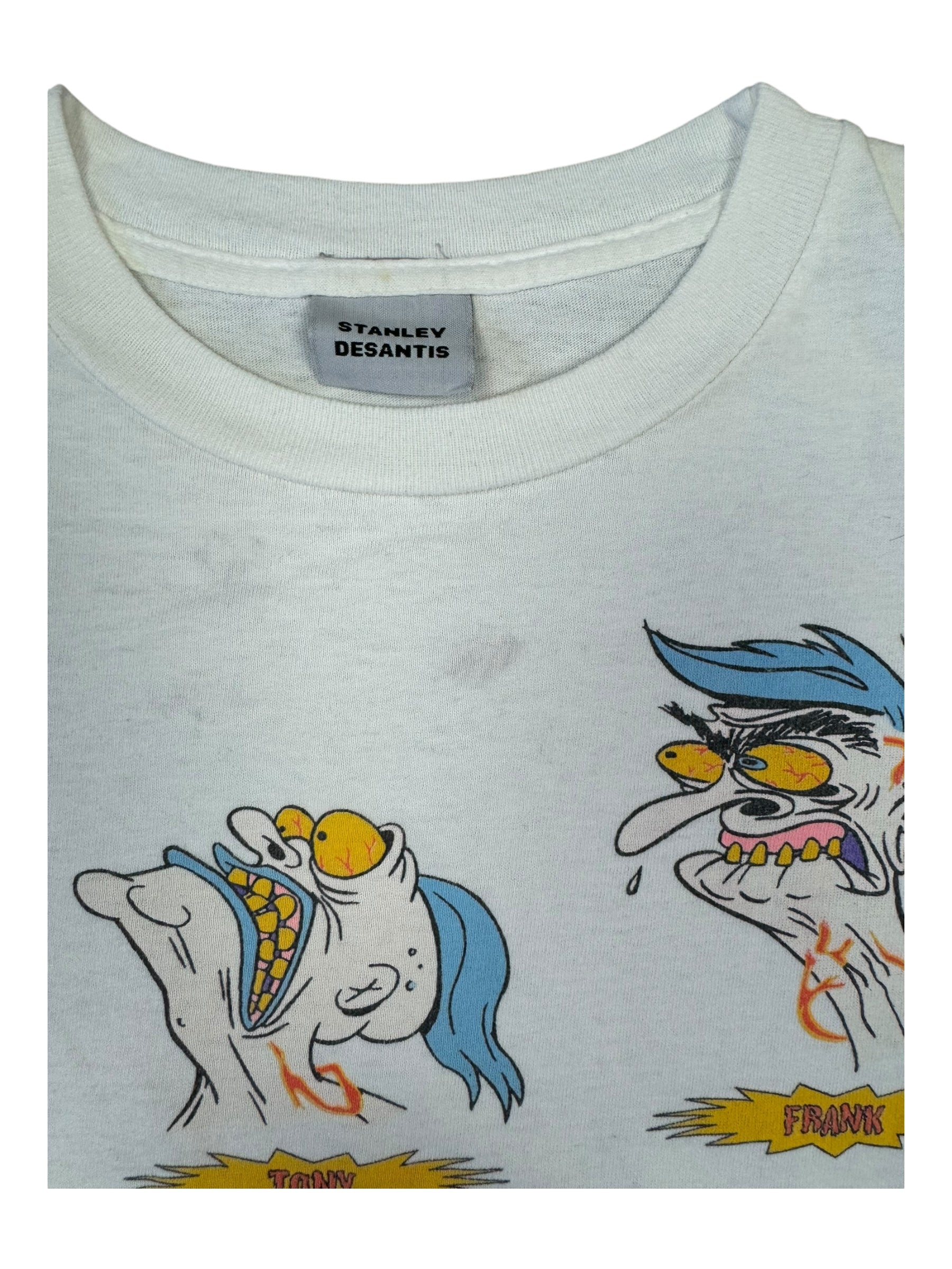 Stanley Desantis 90s MTV The Brothers Grunt White T-shirt Size XL