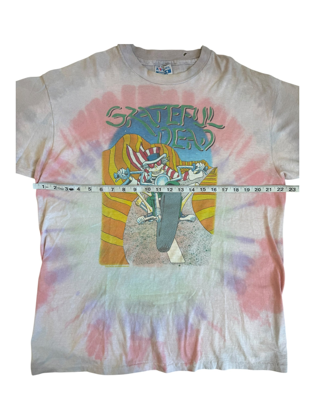Grateful Dead Shirt Vintage Cycle Sam Tie Dye Hanes Beefy Sz XL