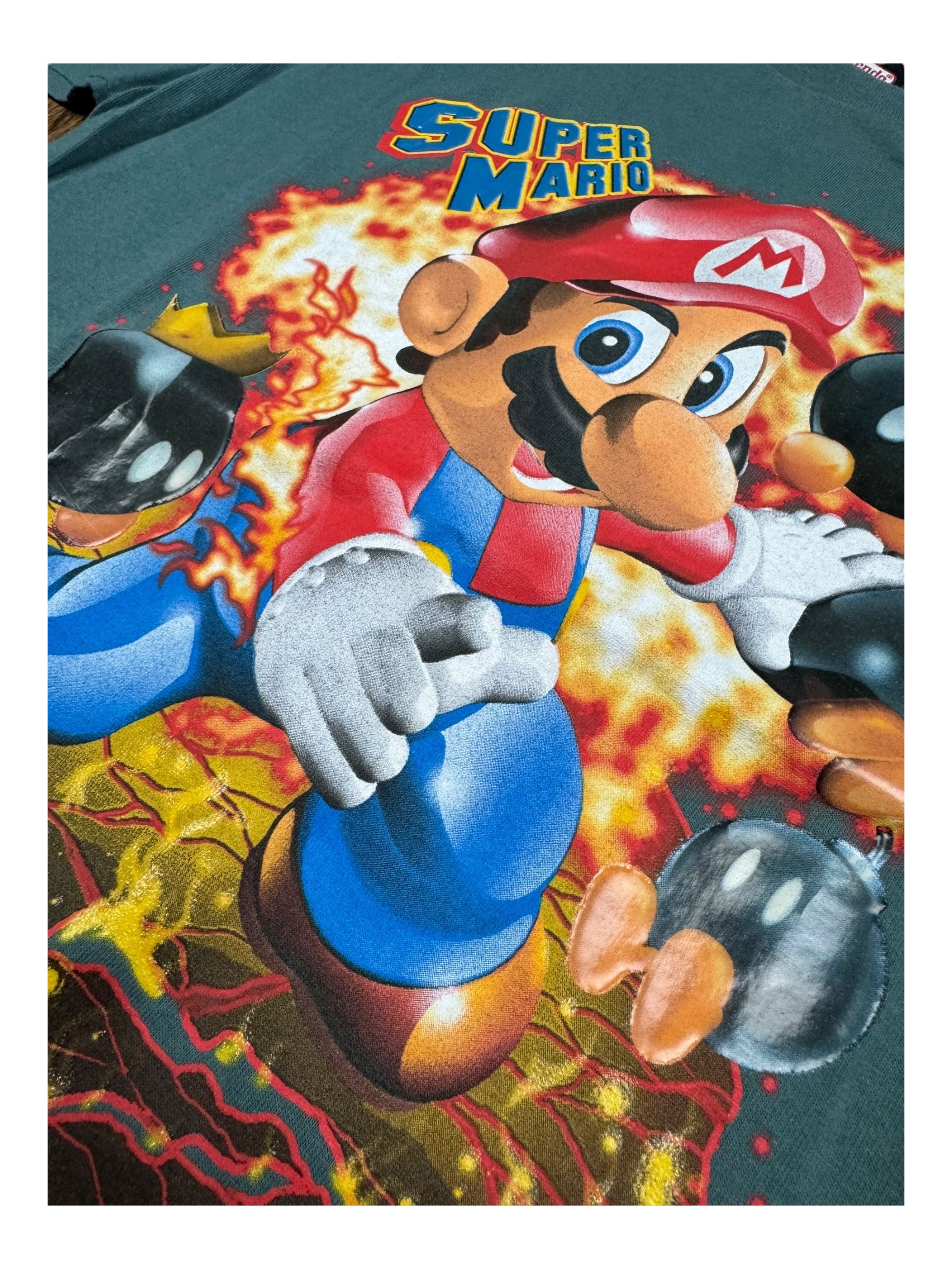 Super Mario Bomb Gel Shirt 2006 Super Mario Bros Nintendo Y2K Sz M