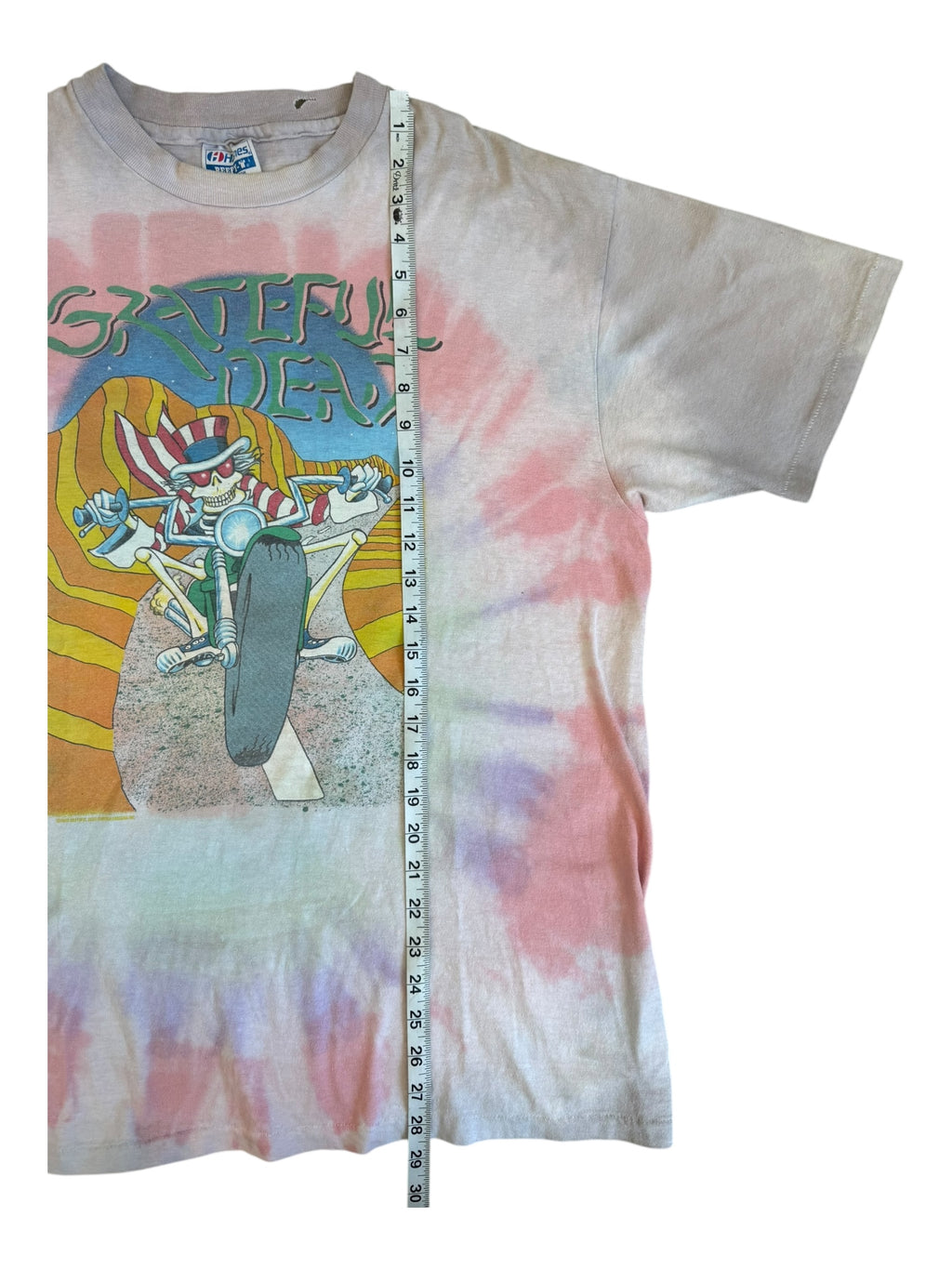 Grateful Dead Shirt Vintage Cycle Sam Tie Dye Hanes Beefy Sz XL