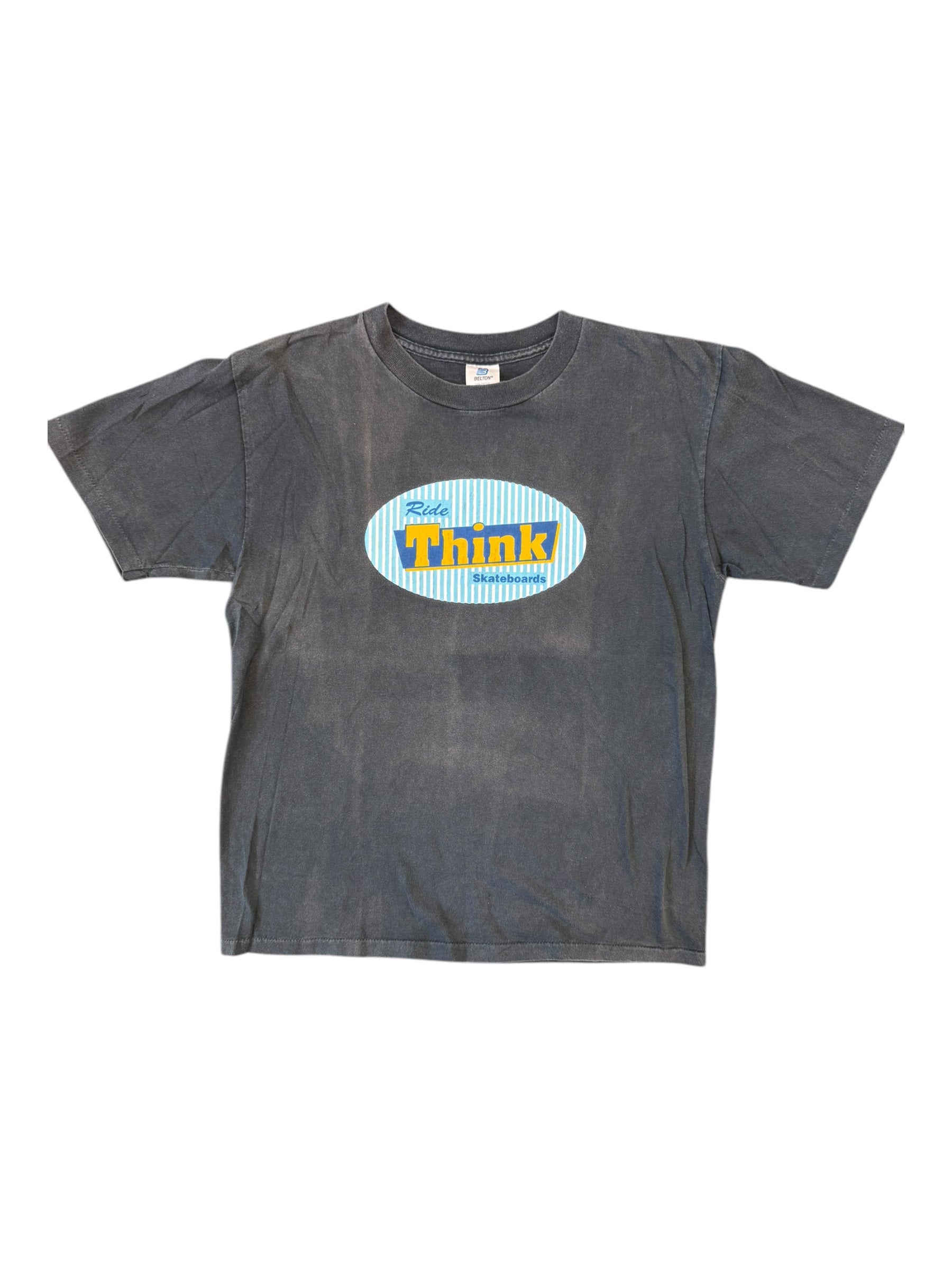 Think 90s Black Popcorn Logo Belton Tag Size Large