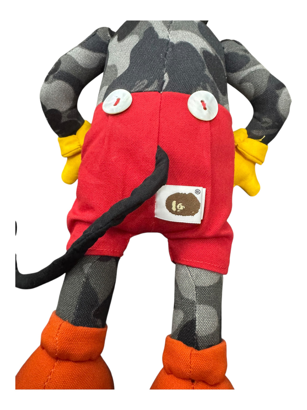 A Bathing Ape 2008 Disney Mickey Mouse Camo Plush Doll