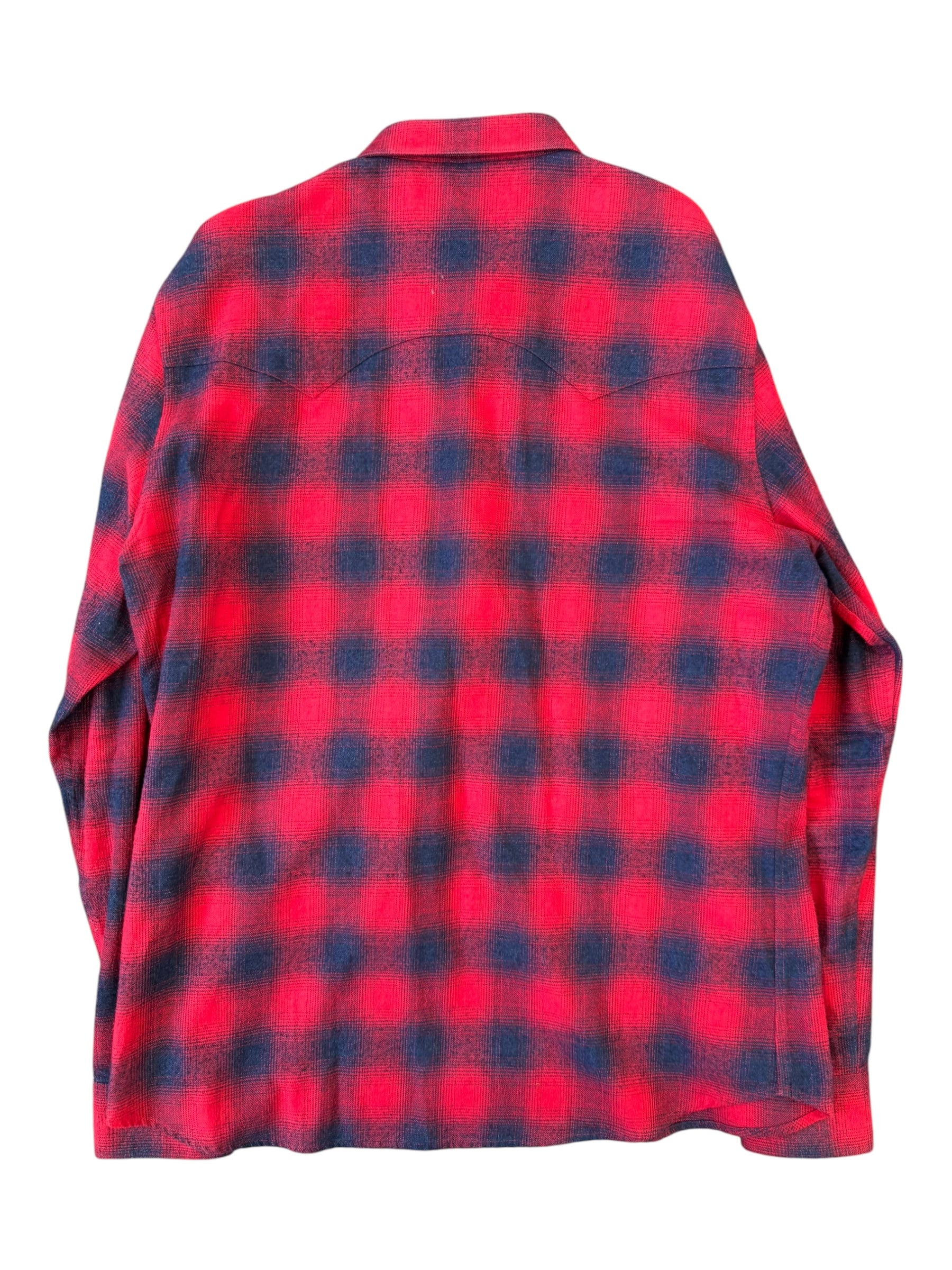 Givenchy Paris Men SZ 39 Mens Large Red Navy Flannel