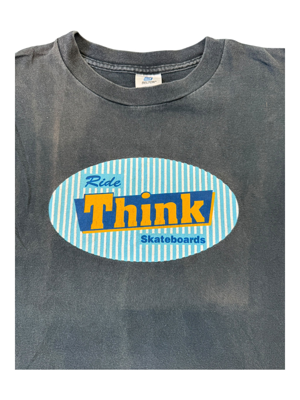 Think 90s Black Popcorn Logo Belton Tag Size Large