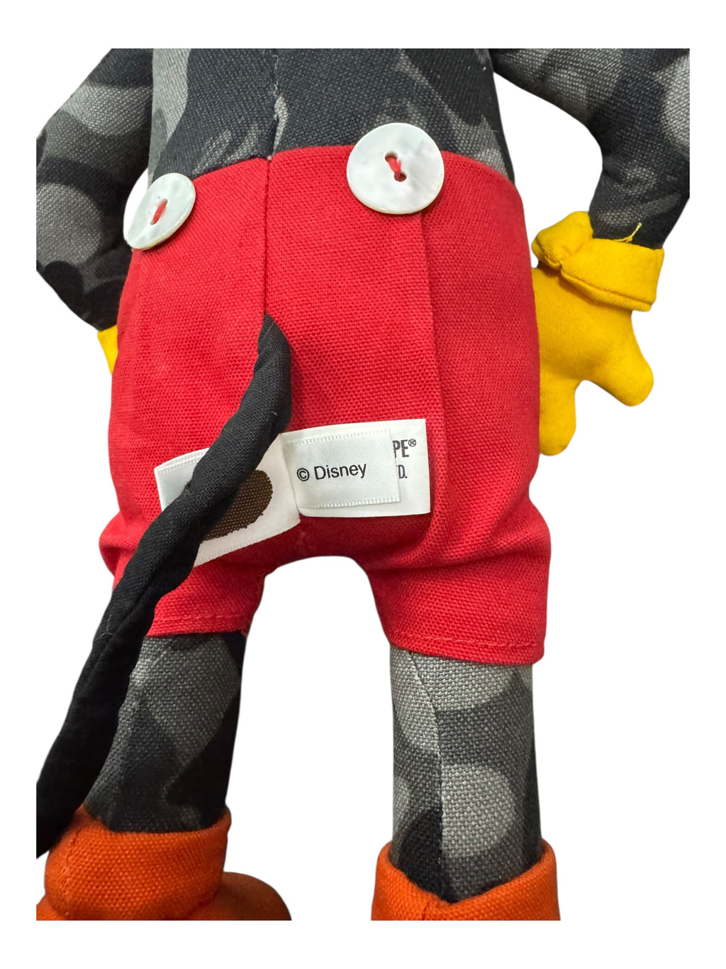 A Bathing Ape 2008 Disney Mickey Mouse Camo Plush Doll
