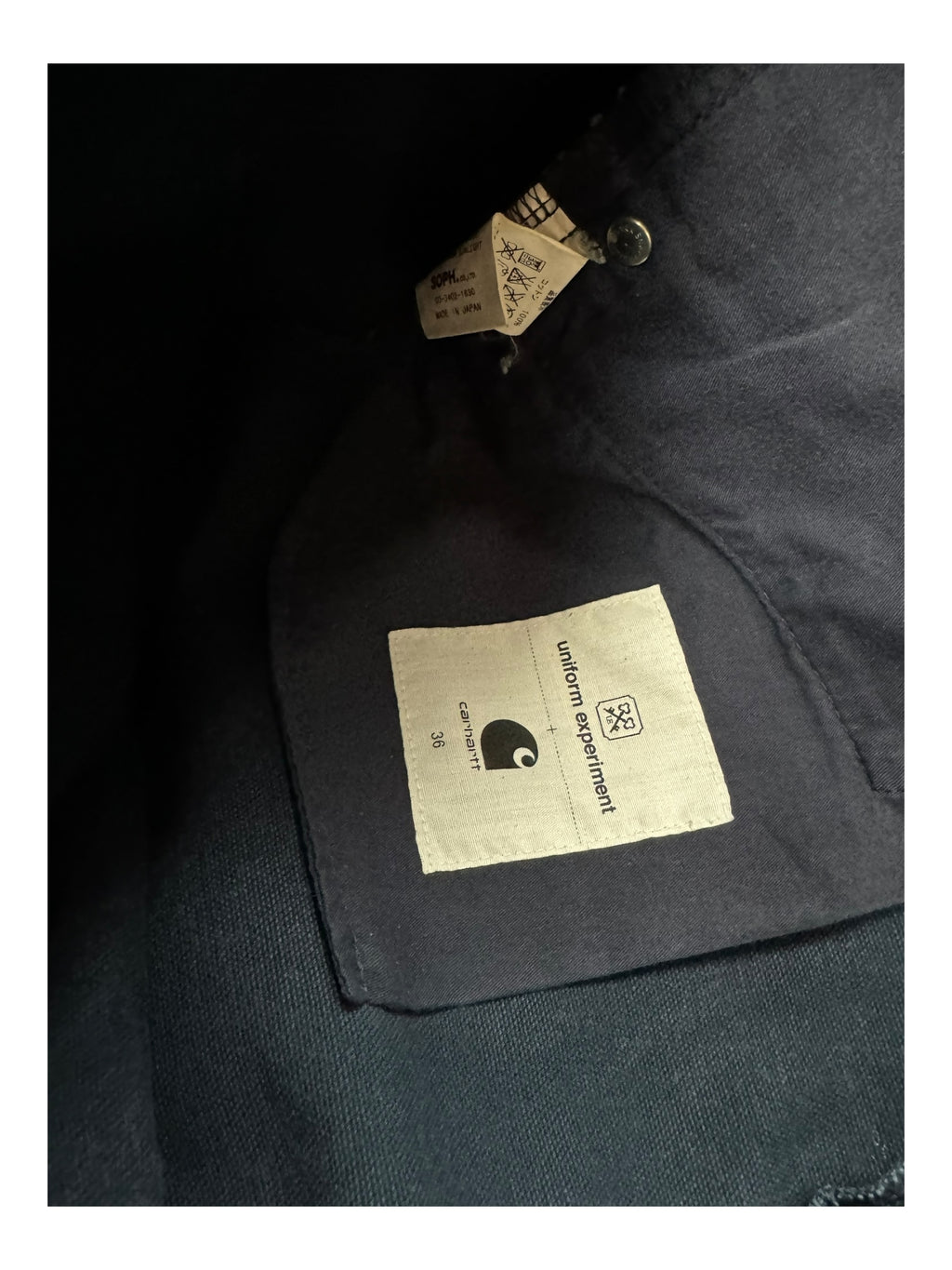 Carhartt x Uniform Expirement x Fragment Design Star Embroidered Black Jeans Size 36