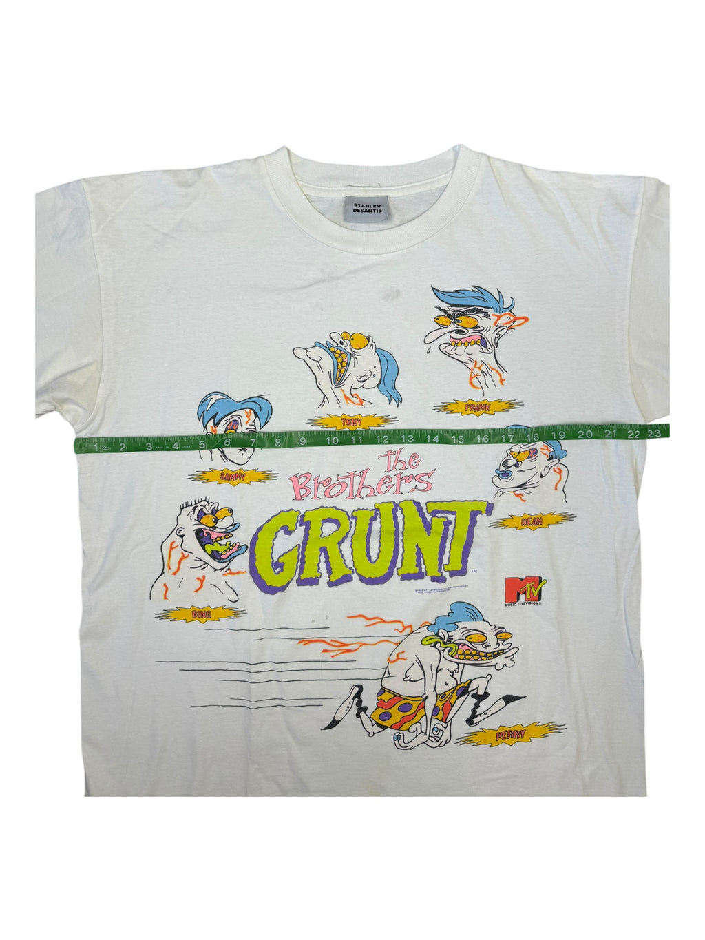 Stanley Desantis 90s MTV The Brothers Grunt White T-shirt Size XL