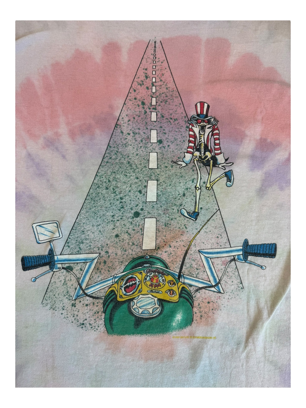 Grateful Dead Shirt Vintage Cycle Sam Tie Dye Hanes Beefy Sz XL