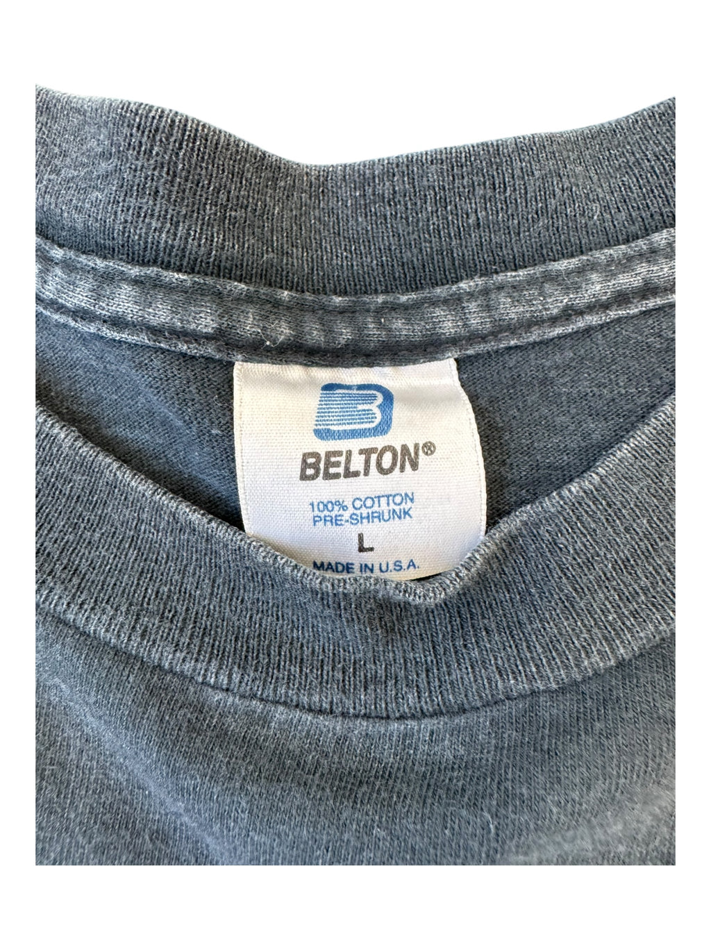 Think 90s Black Popcorn Logo Belton Tag Size Large