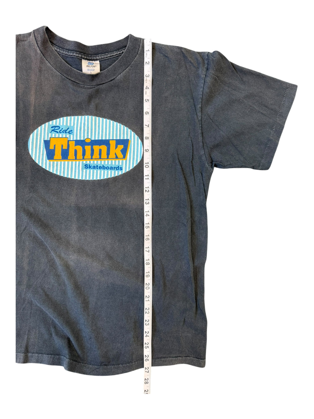 Think 90s Black Popcorn Logo Belton Tag Size Large