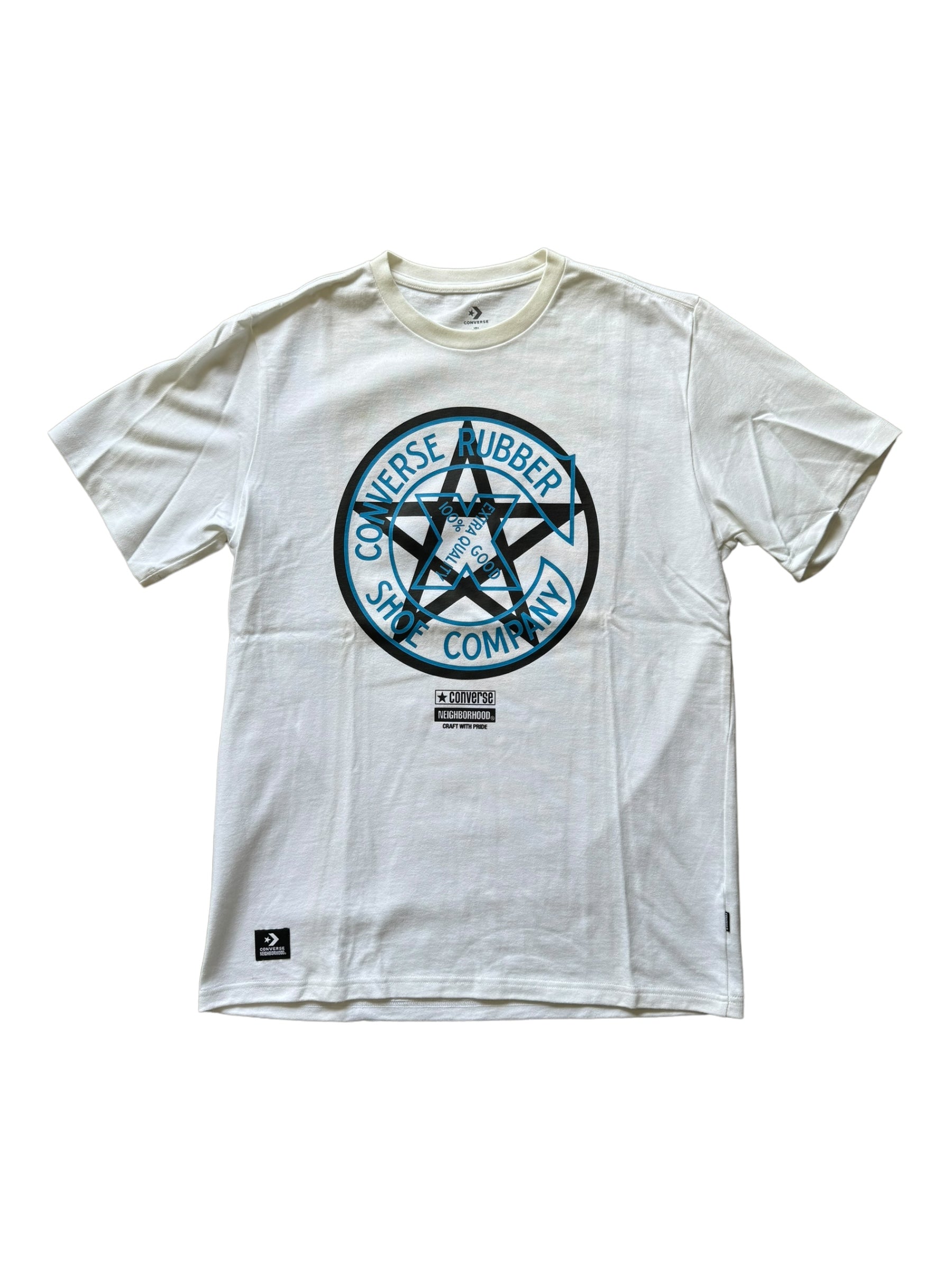 Neighborhood x Converse Deadstock White  Baju Lelaki T-Shirt Size Large