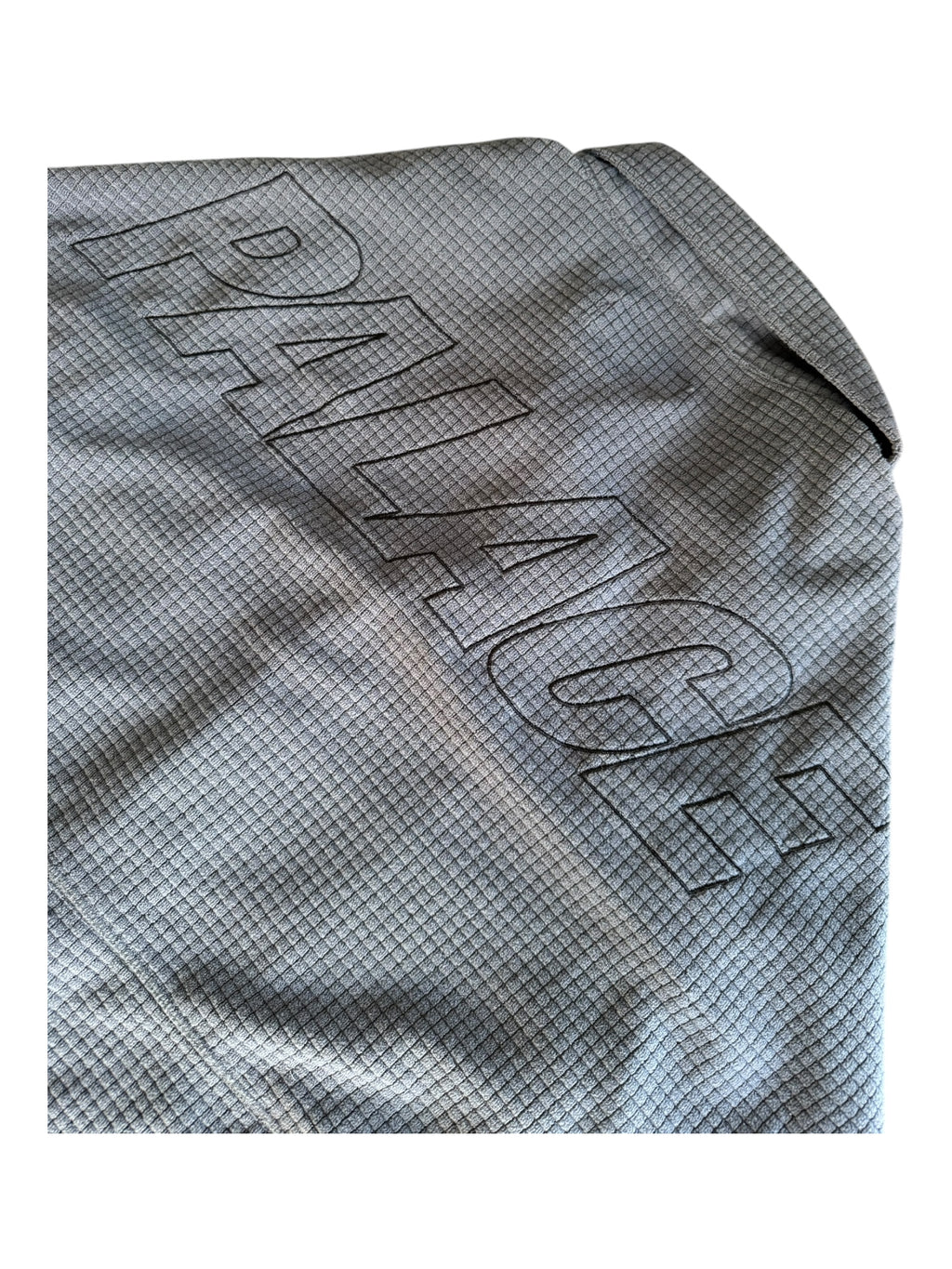 Palace Grey Polargrid Overshirt Fleece Snap Button Up Size XL