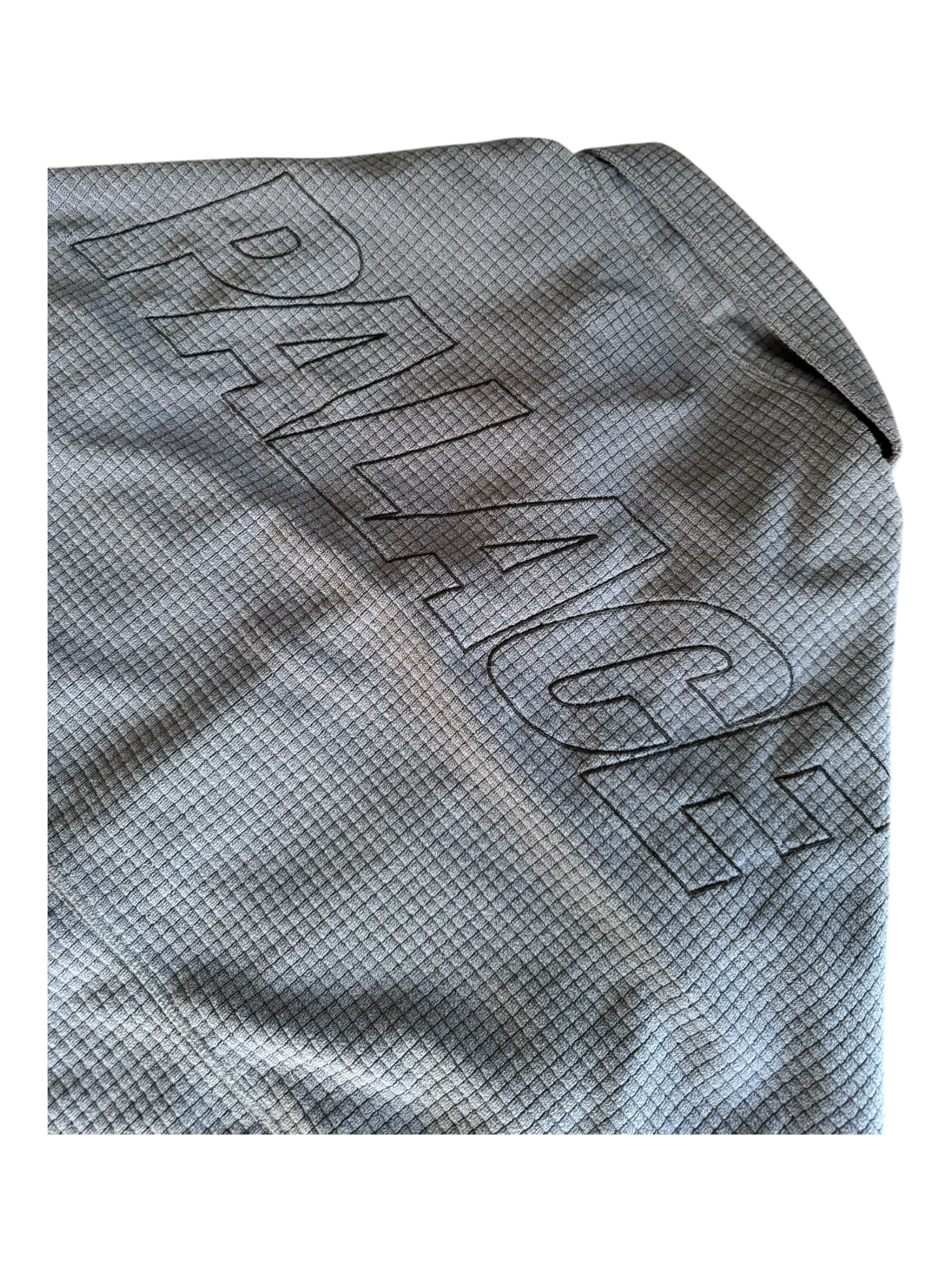 Palace Grey Polargrid Overshirt Fleece Snap Button Up Size XL