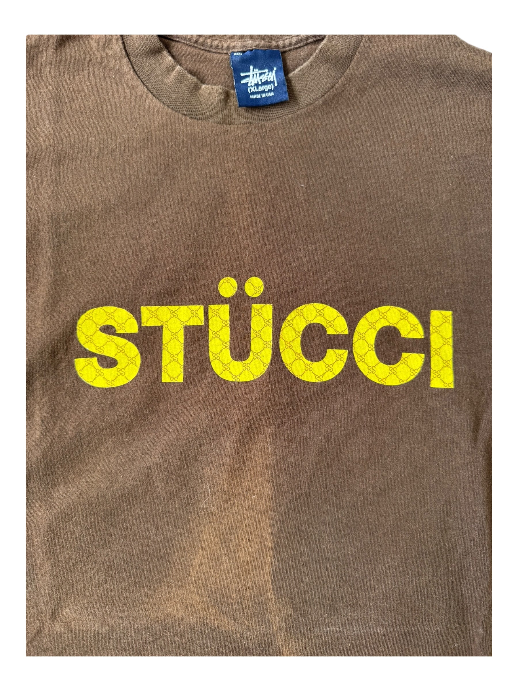 Stussy 90s Brown Stucci Gucci Rip Size XL