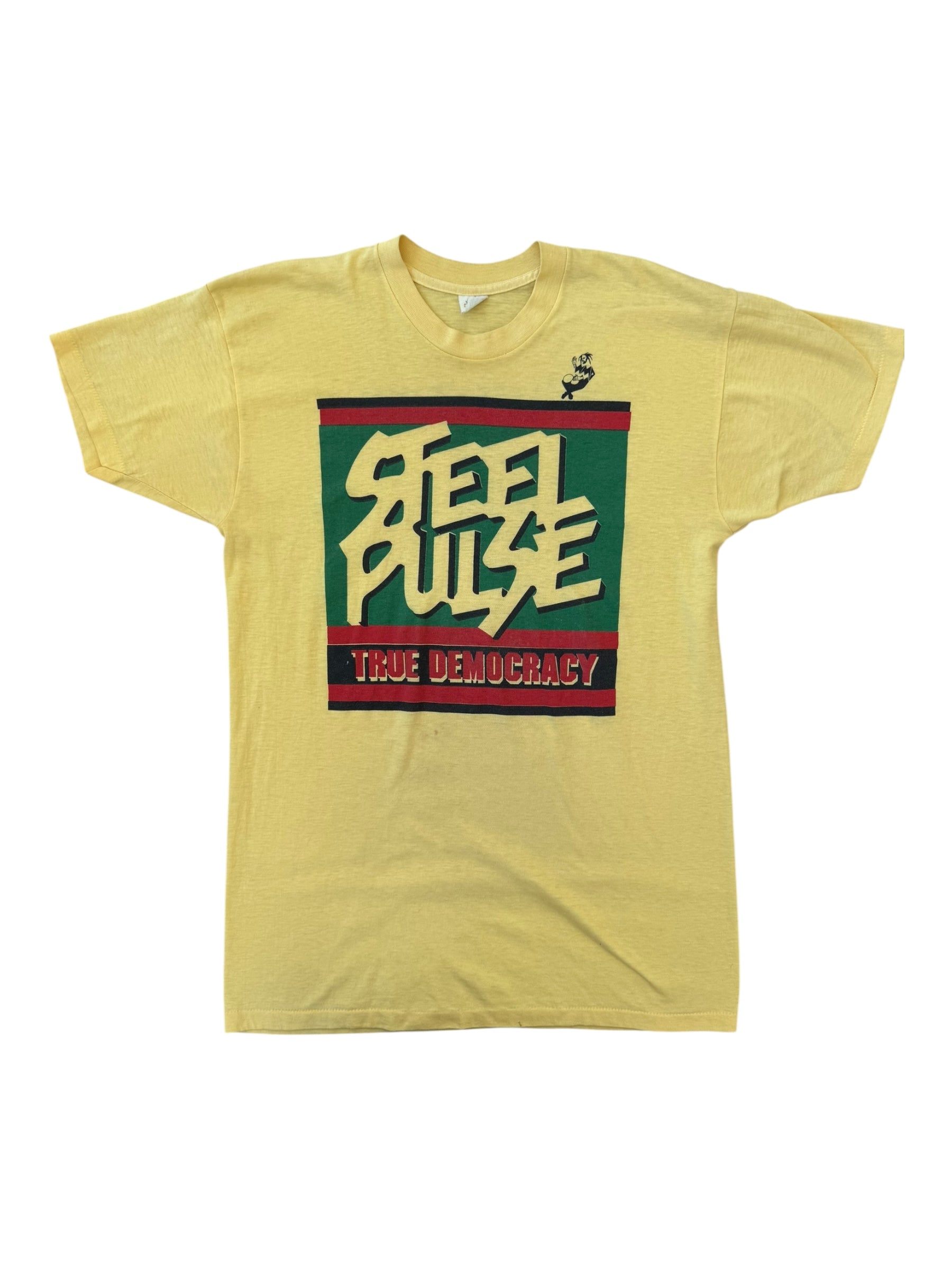 Steel Pulse 80s Round Two Tour Yellow T-shirt Size Large