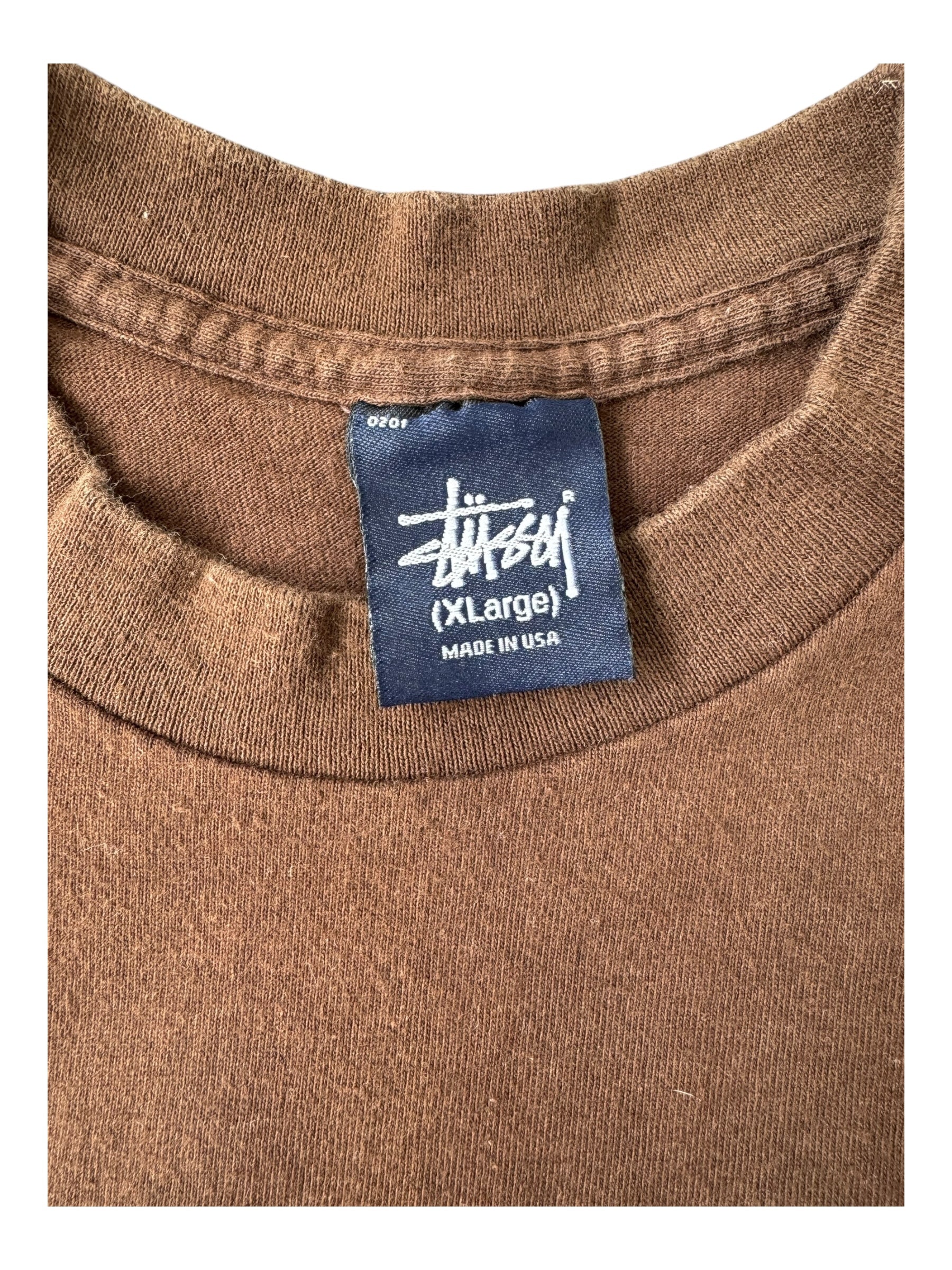Stussy 90s Brown Stucci Gucci Rip Size XL