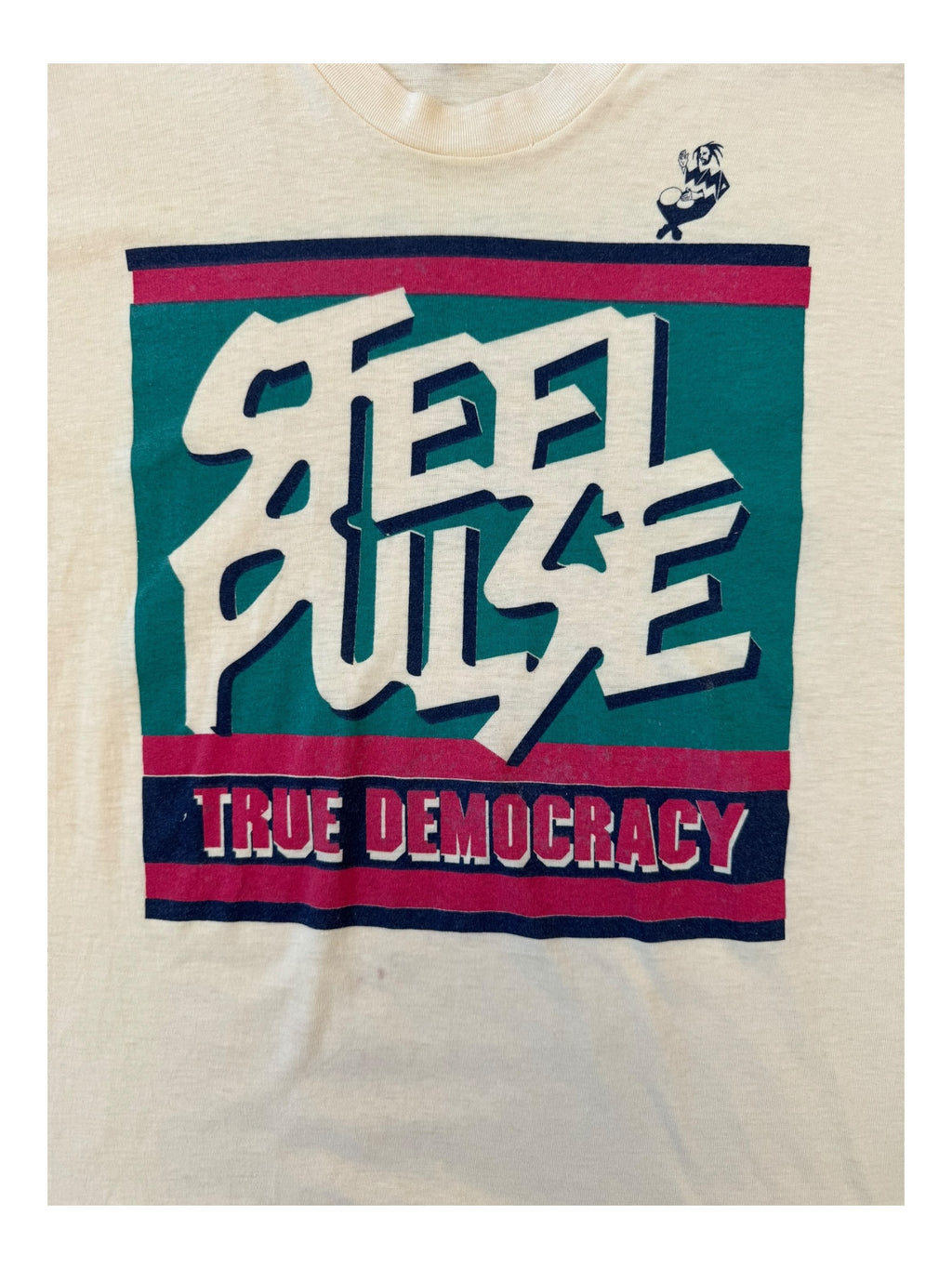 Steel Pulse 80s Round Two Tour Yellow T-shirt Size Large