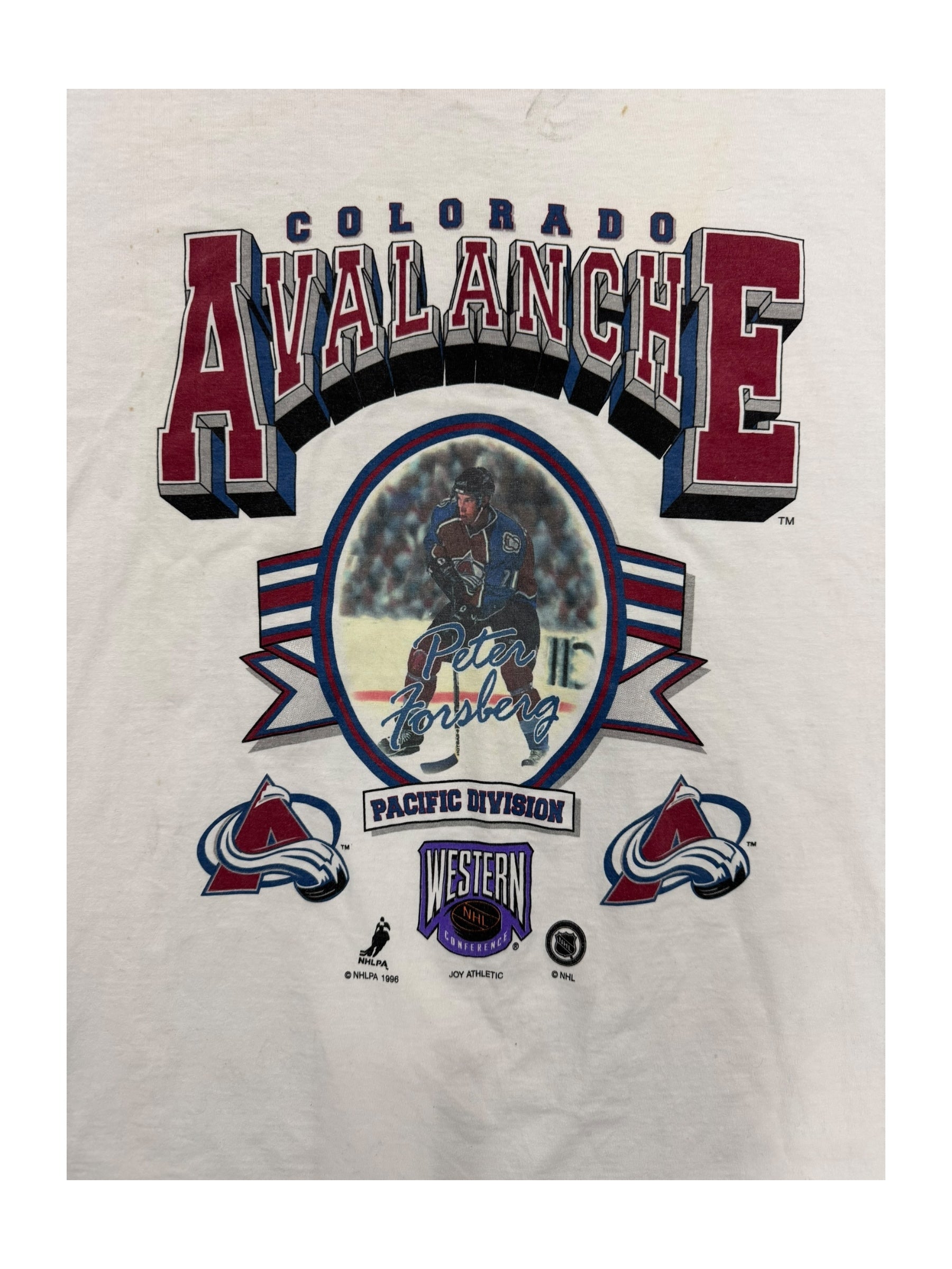 Colorado Avalanche 90s Peter Forsberg T-Shirt Size XL