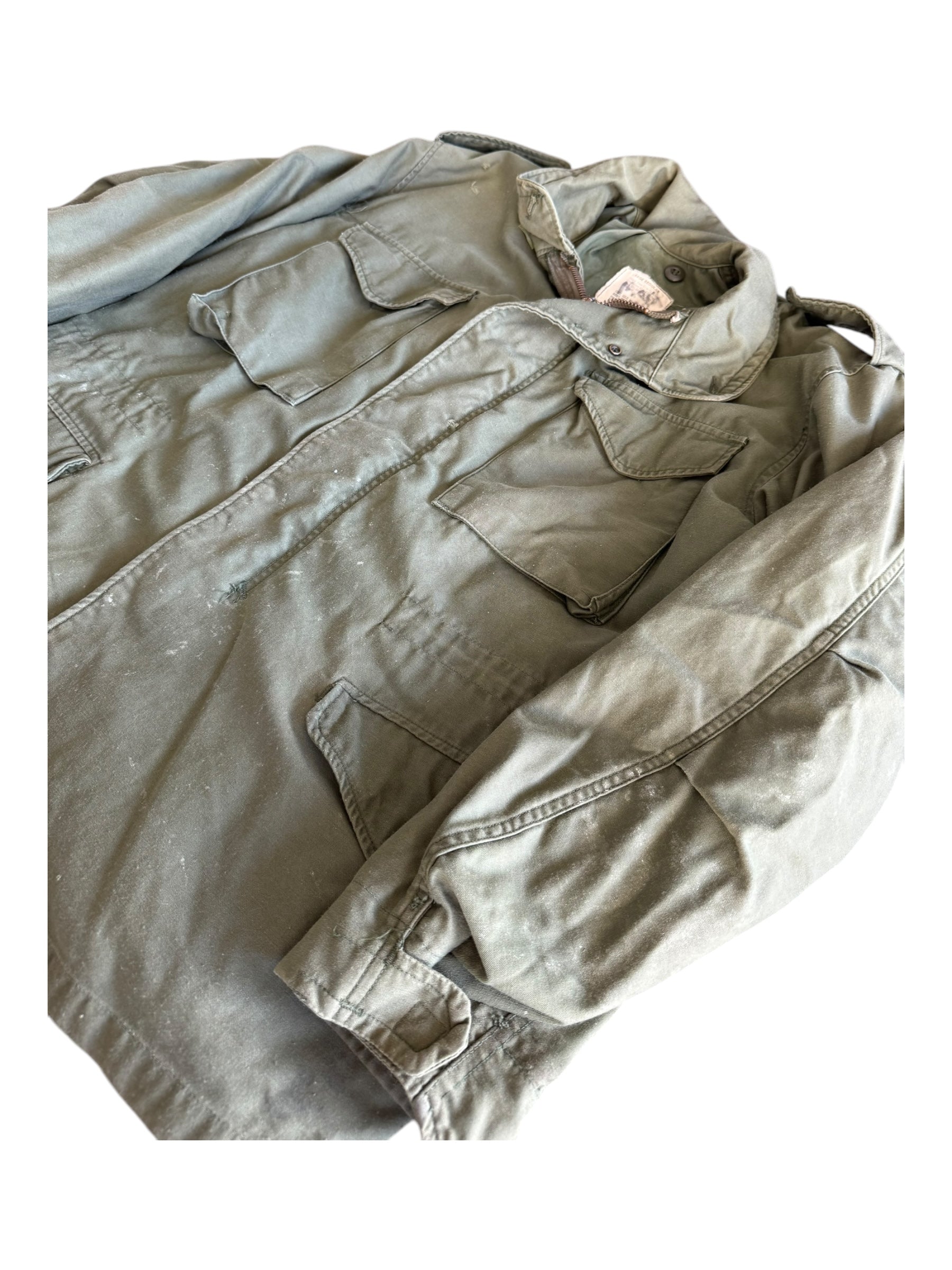 US Army Jacket 70s Mens 23x30 Cold Weather Military Field Coat Hooded