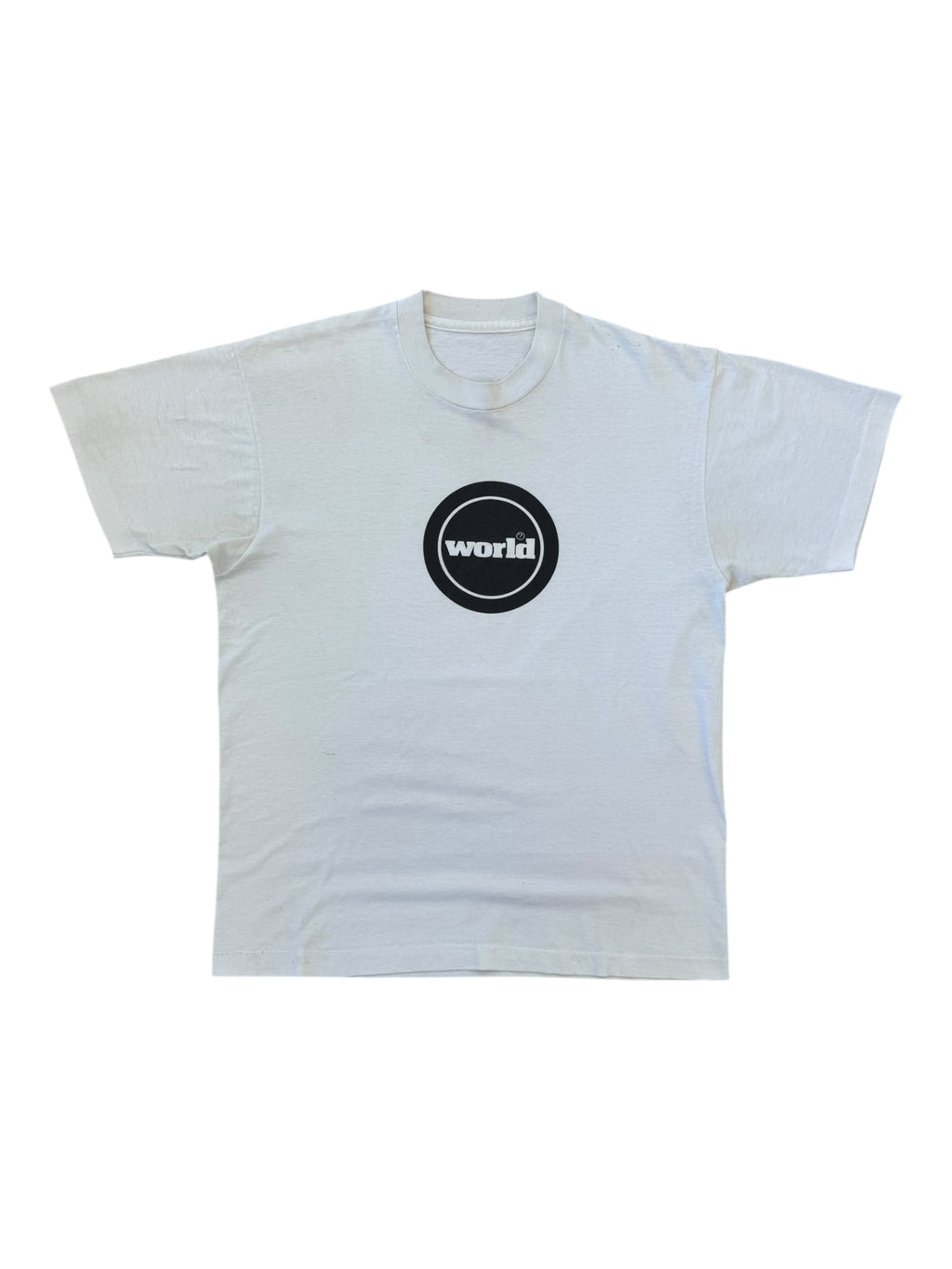 X-Large 90s World Fuct Logo Rip White T-Shirt Size Large