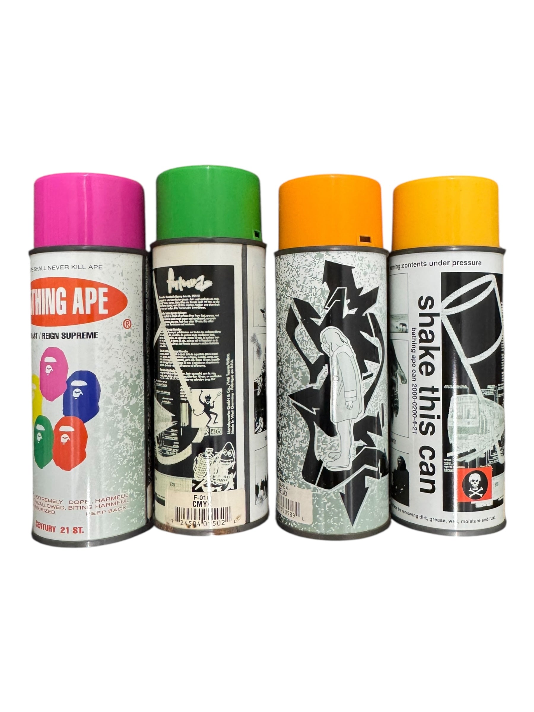 A Bathing Ape 90s 2 x Stash & 2 x Futura Spray Cans Storage Relax Magazine