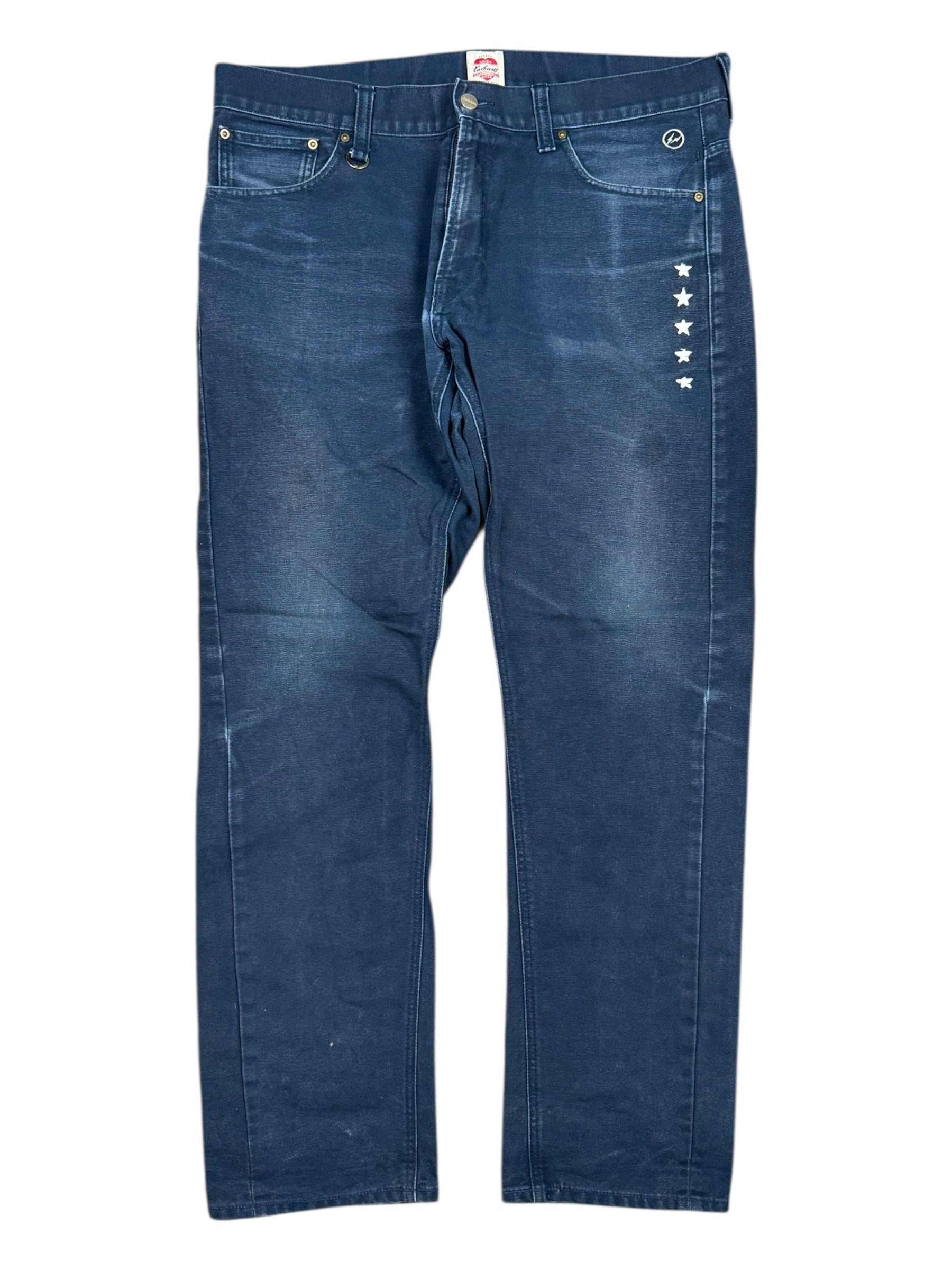 Carhartt x Uniform Expirement x Fragment Design Star Embroidered Black Jeans Size 36