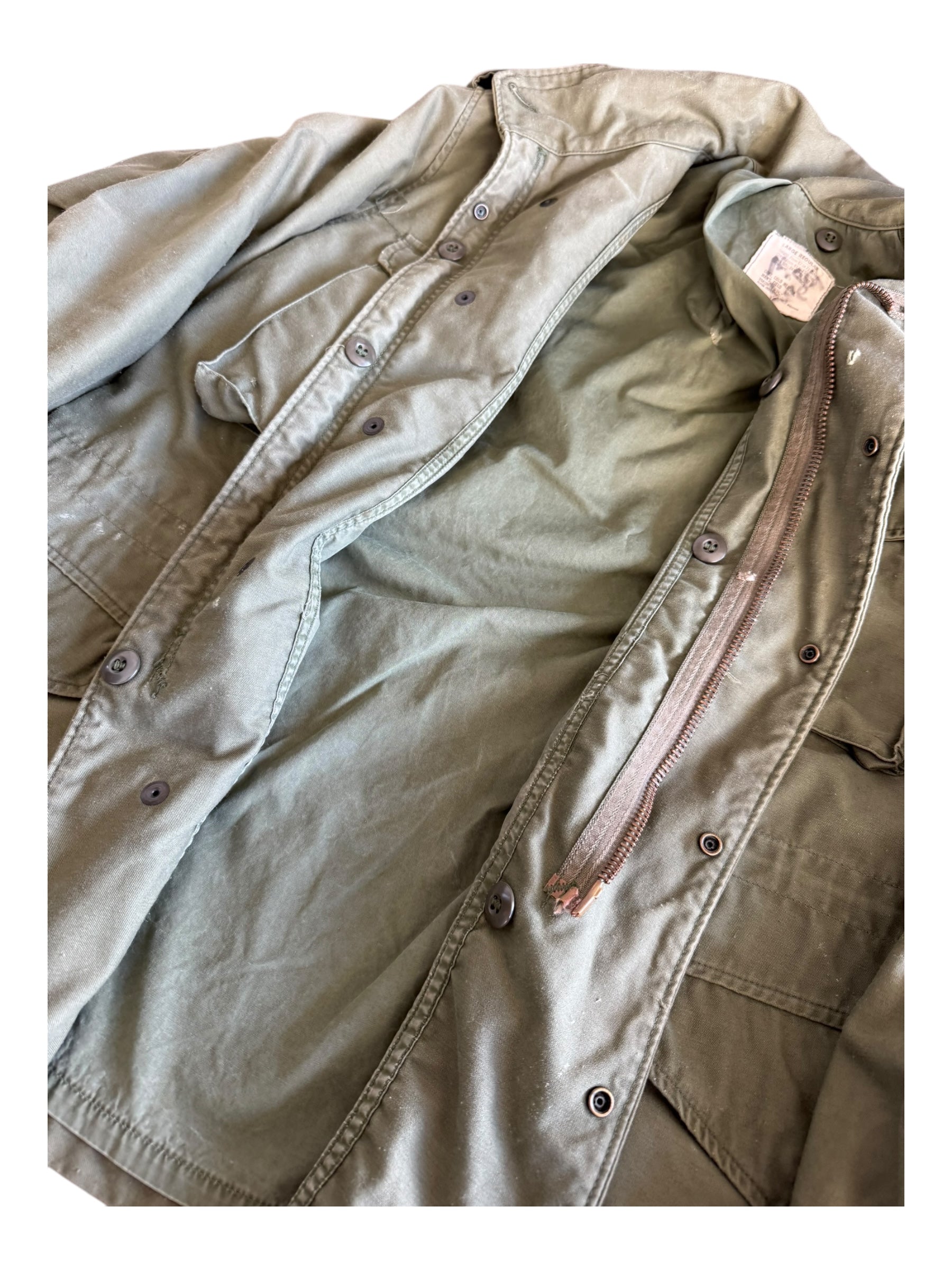 US Army Jacket 70s Mens 23x30 Cold Weather Military Field Coat Hooded