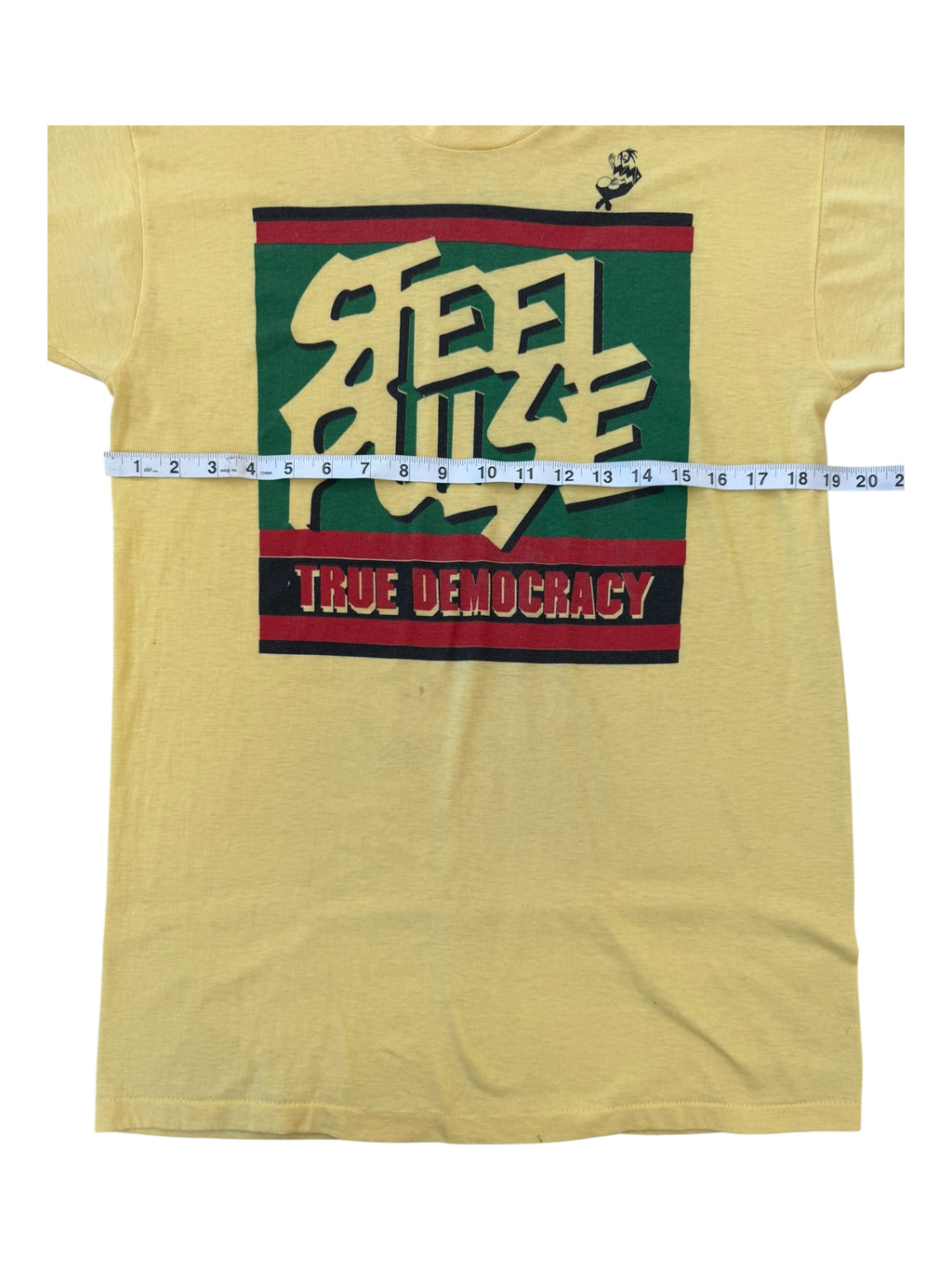 Steel Pulse 80s Round Two Tour Yellow T-shirt Size Large