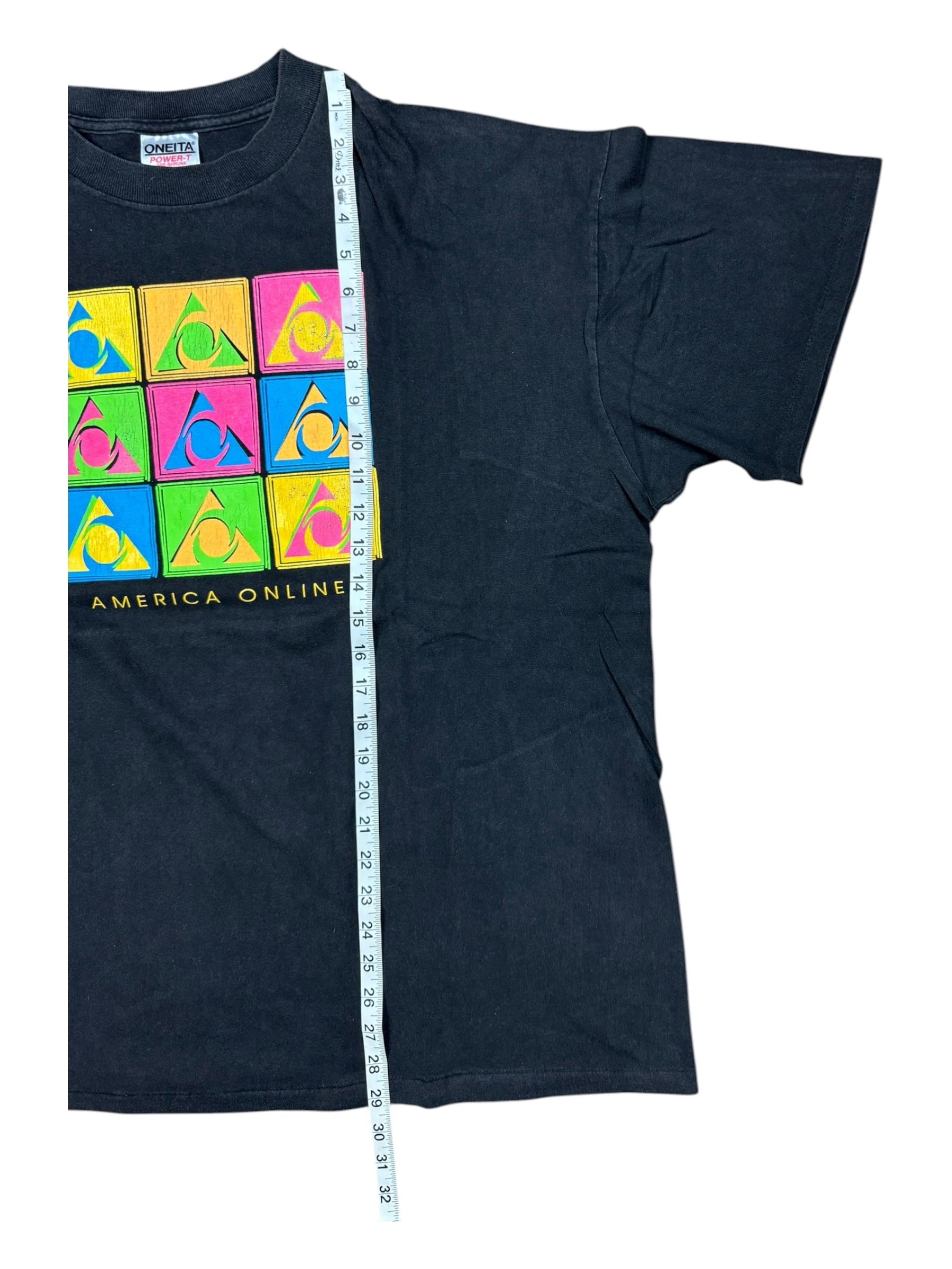 America Online Black Box Logo T-Shirt Size 3XL