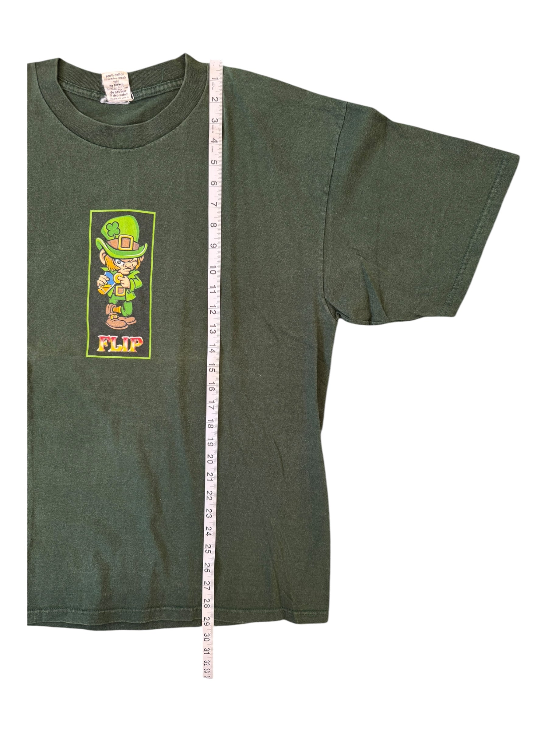 Flip Skateboards 90s Green Leprachaun T-Shirt Size XL
