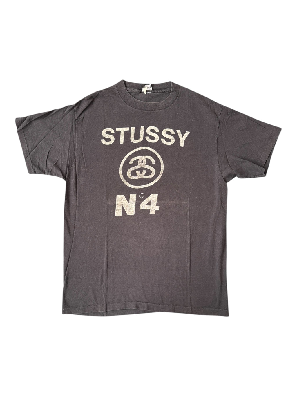 Stussy 80s Link Logo OG Black T-Shirt Size XL
