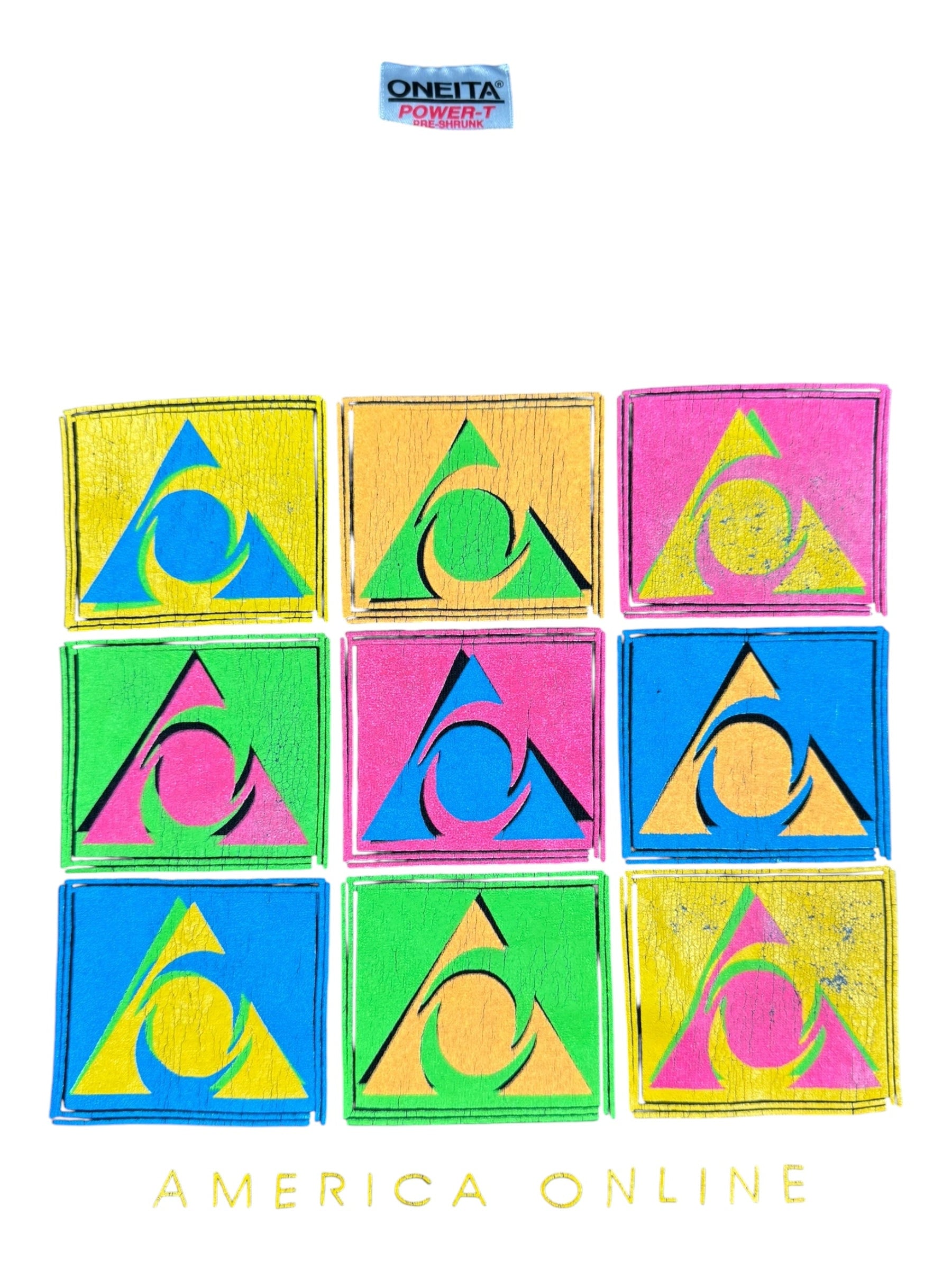 America Online Black Box Logo T-Shirt Size 3XL