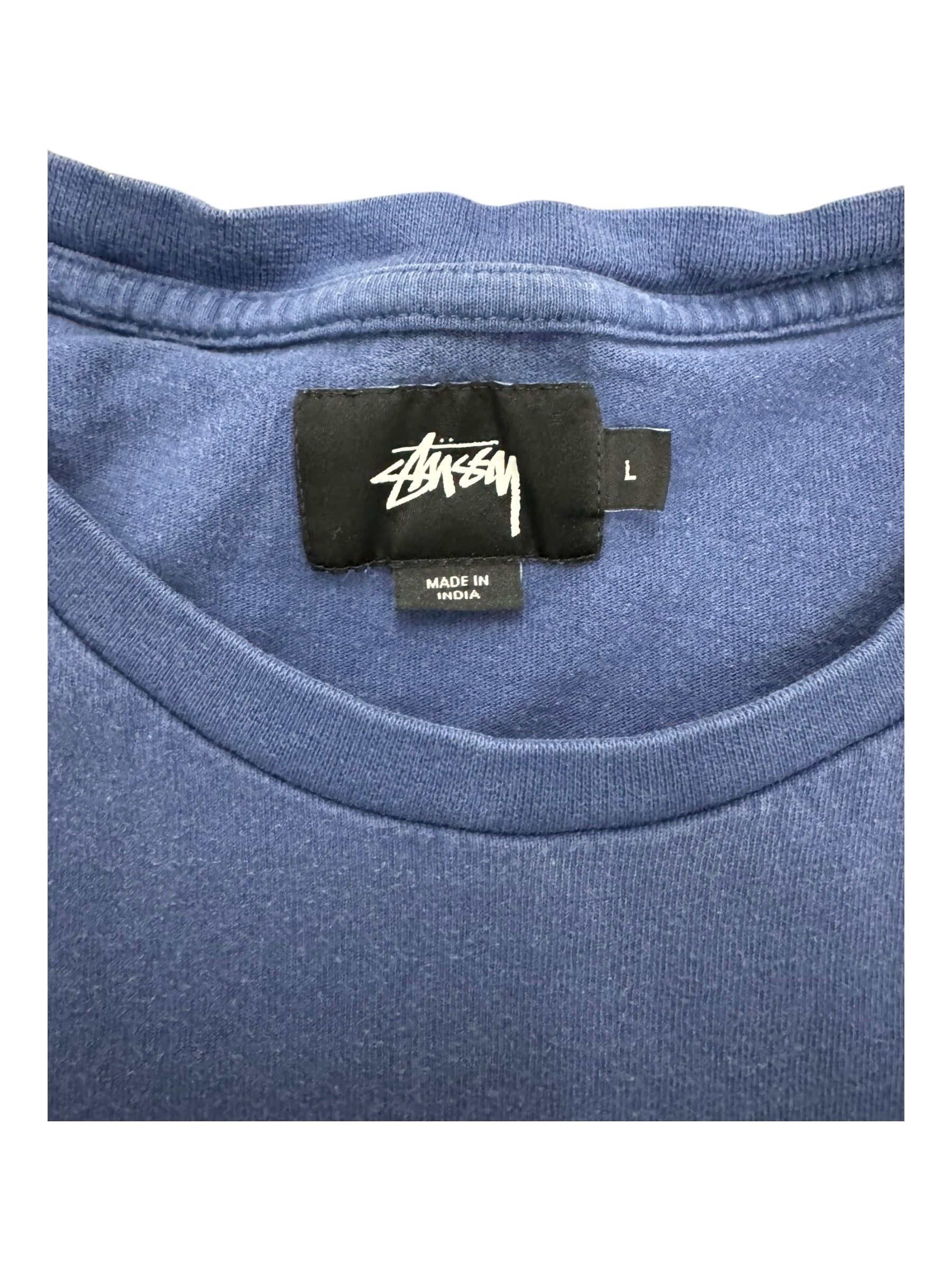 Stussy 00s Navy Pocket Embroidery T-Shirt Size Large