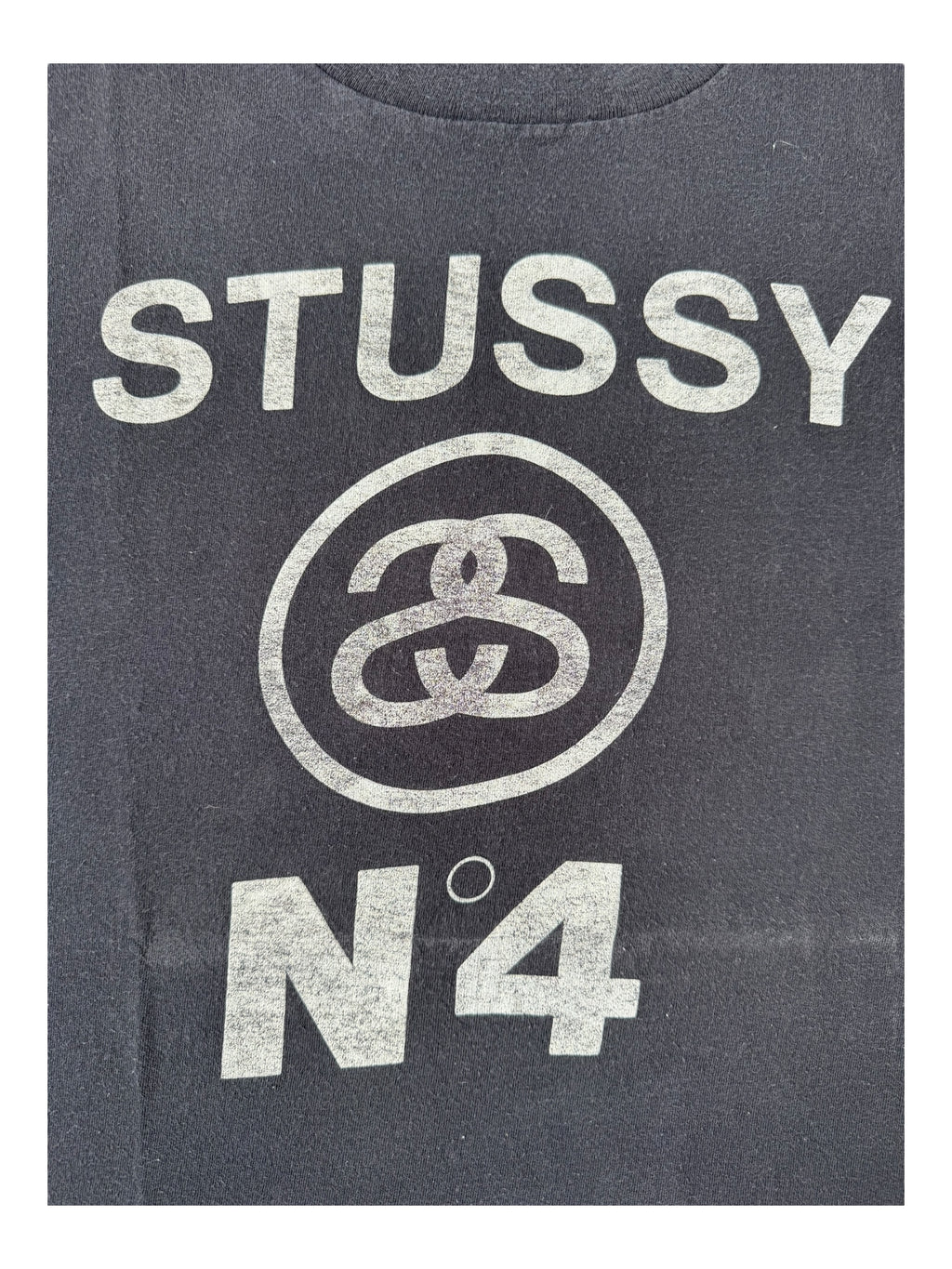 Stussy 80s Link Logo OG Black T-Shirt Size XL