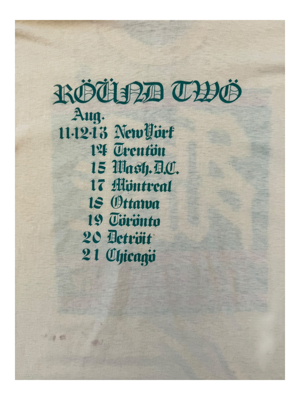 Steel Pulse 80s Round Two Tour Yellow T-shirt Size Large