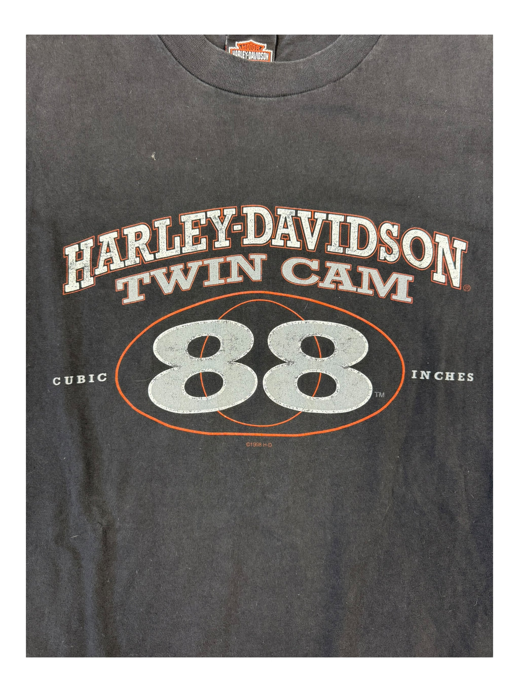 Harley Davidson 90s Black Twin Cam 88 Cubic Inches Longsleeve Hanes Beefy Size XXL