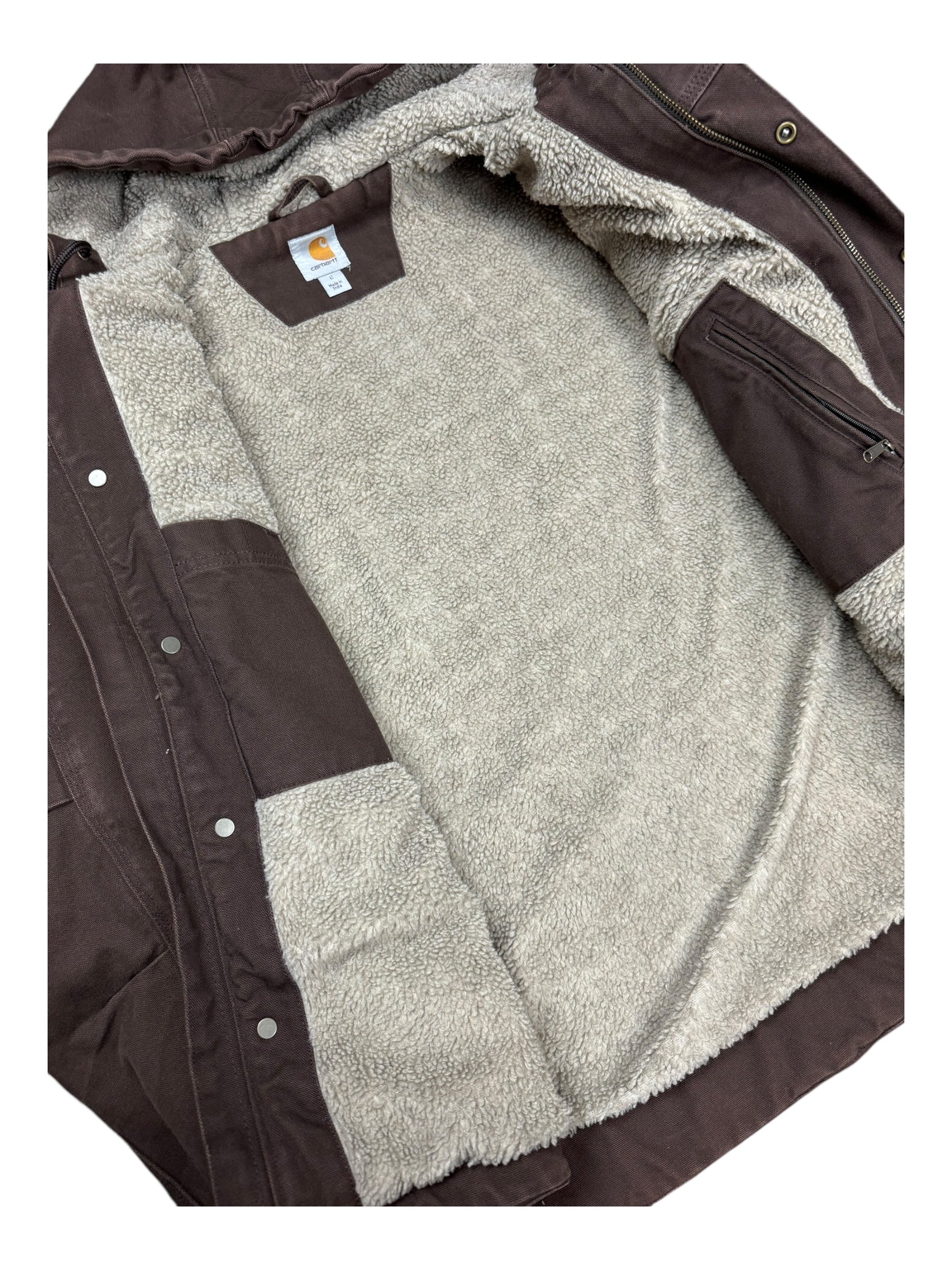 Carhartt 90s Brown Sherpa Lined Jacket Size Large