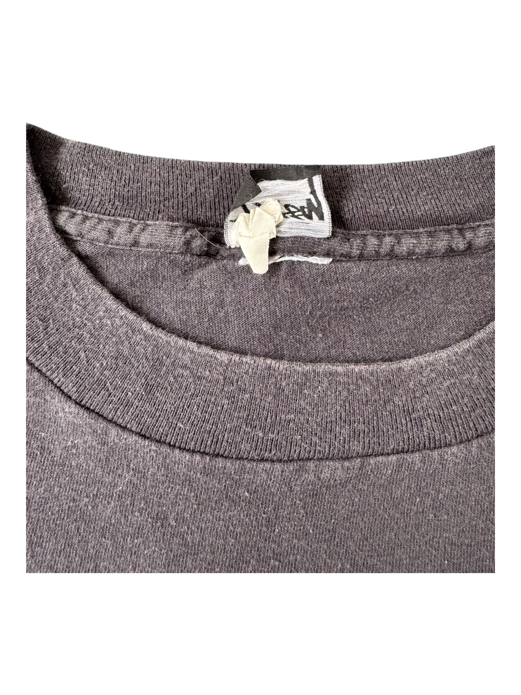 Stussy 80s Link Logo OG Black T-Shirt Size XL