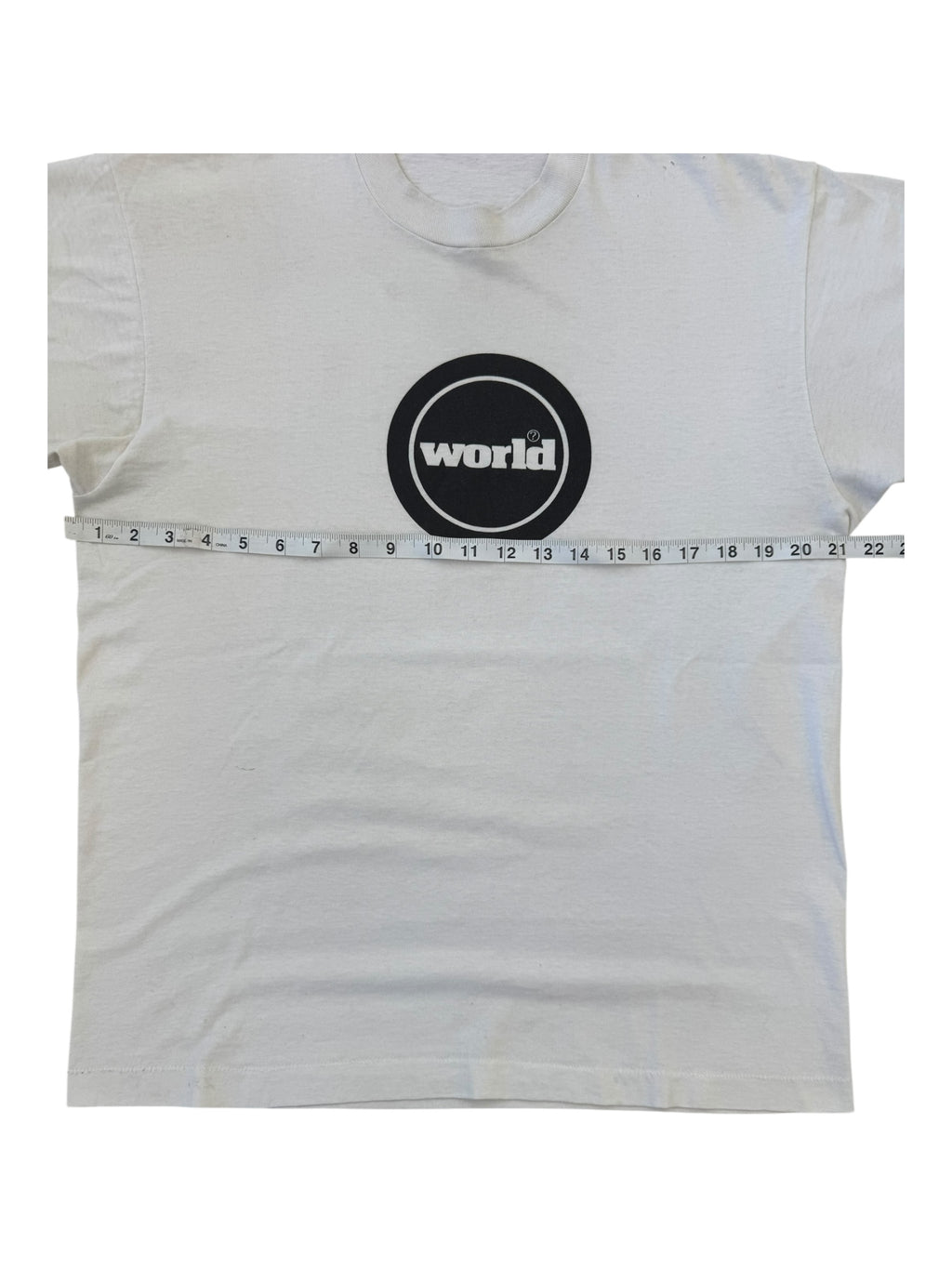 X-Large 90s World Fuct Logo Rip White T-Shirt Size Large