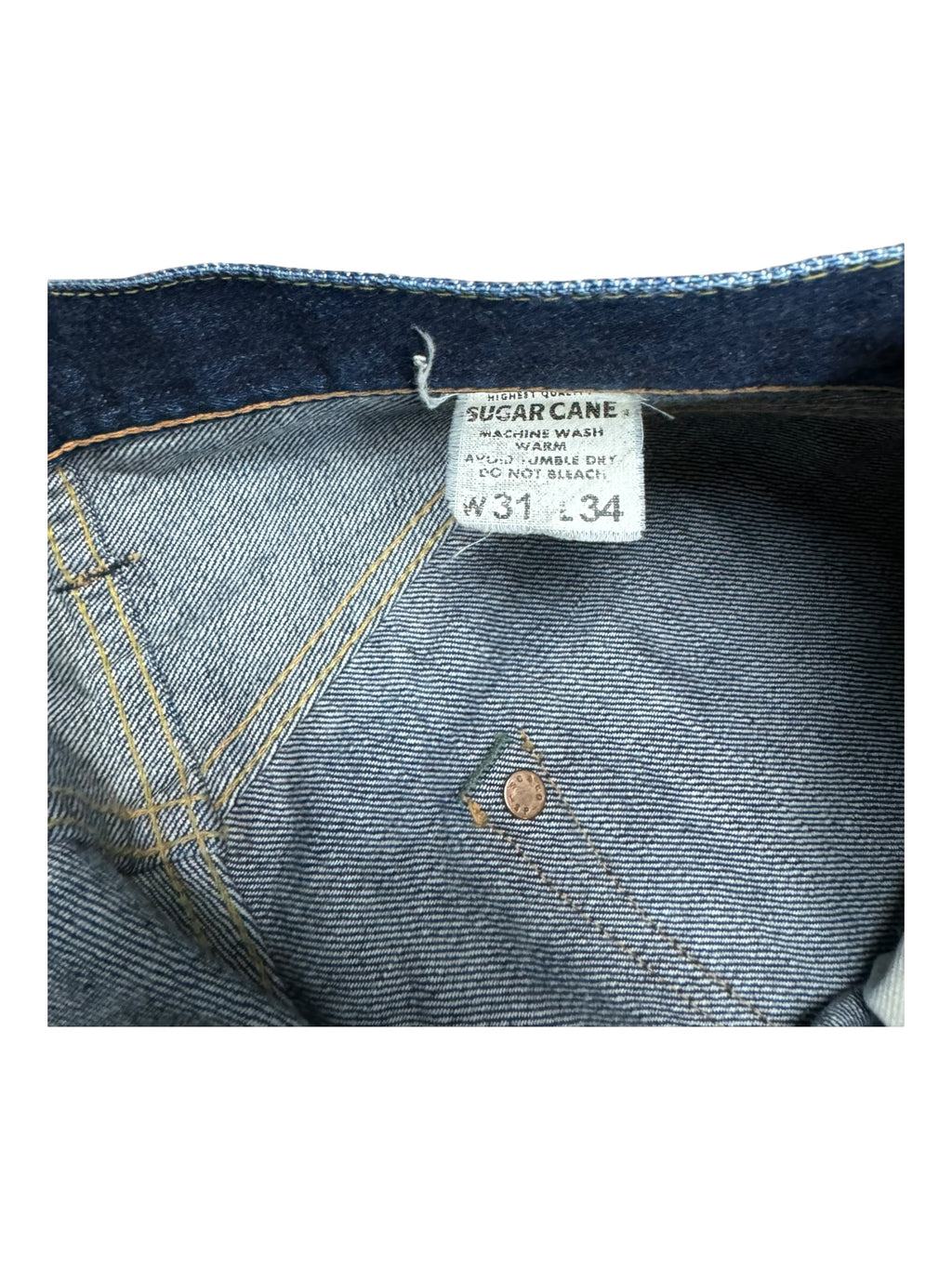 Sugar Cane 1966 Jeans 31x34 Made in USA Selvedge Jeans Denim