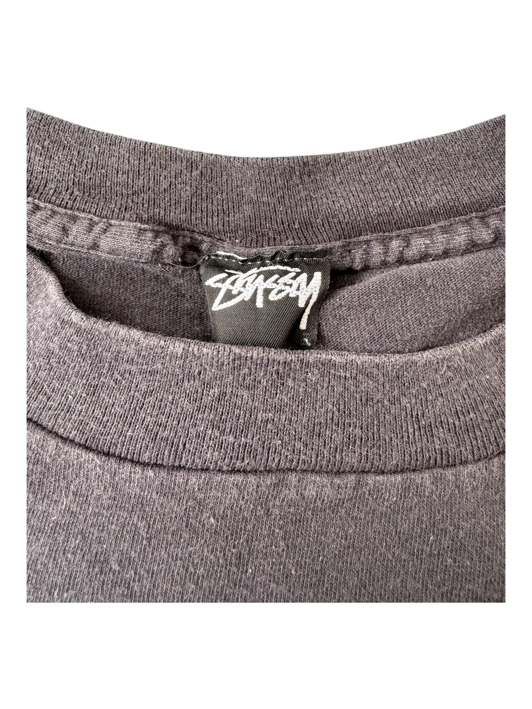 Stussy 80s Link Logo OG Black T-Shirt Size XL