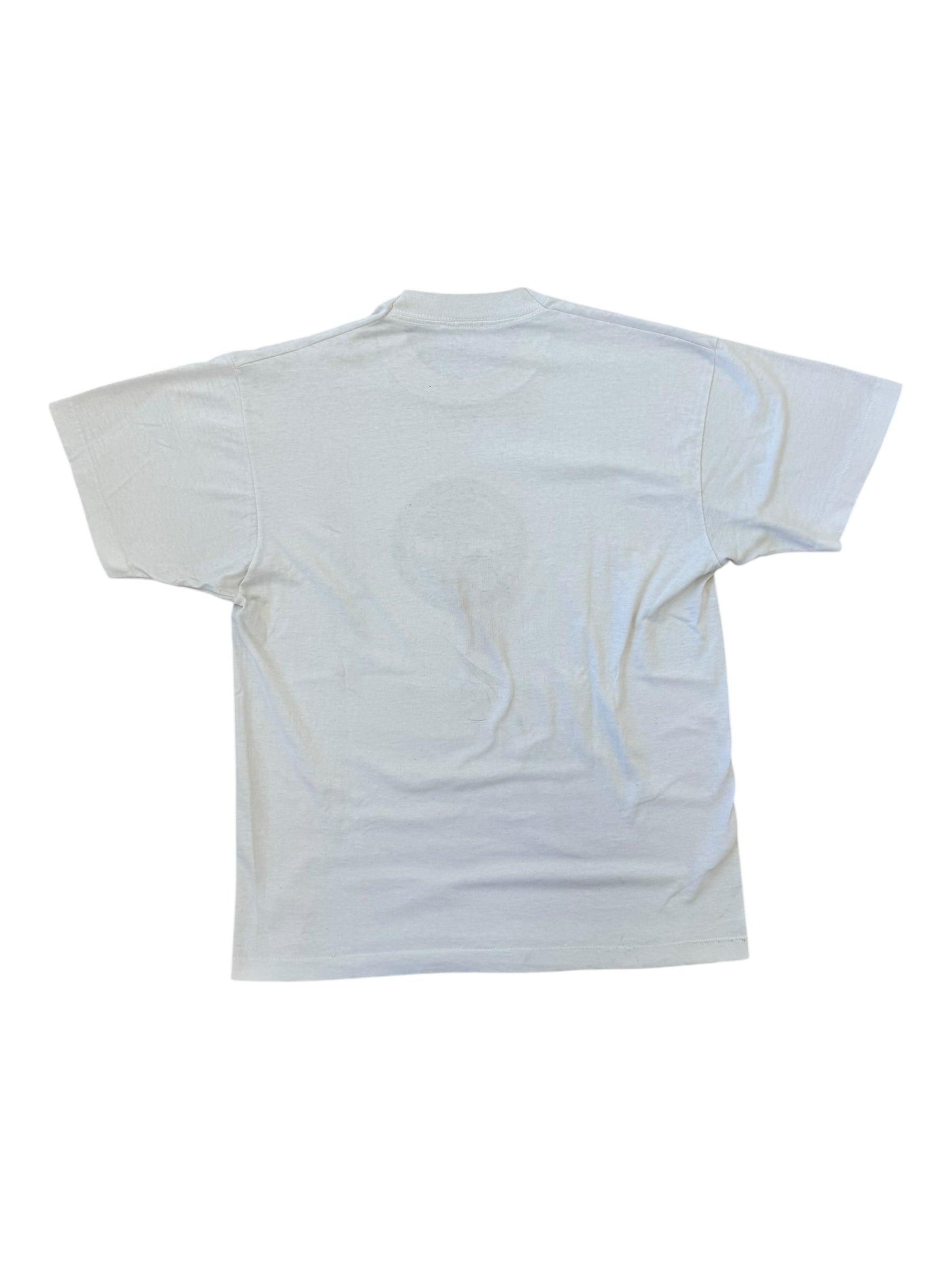 X-Large 90s World Fuct Logo Rip White T-Shirt Size Large