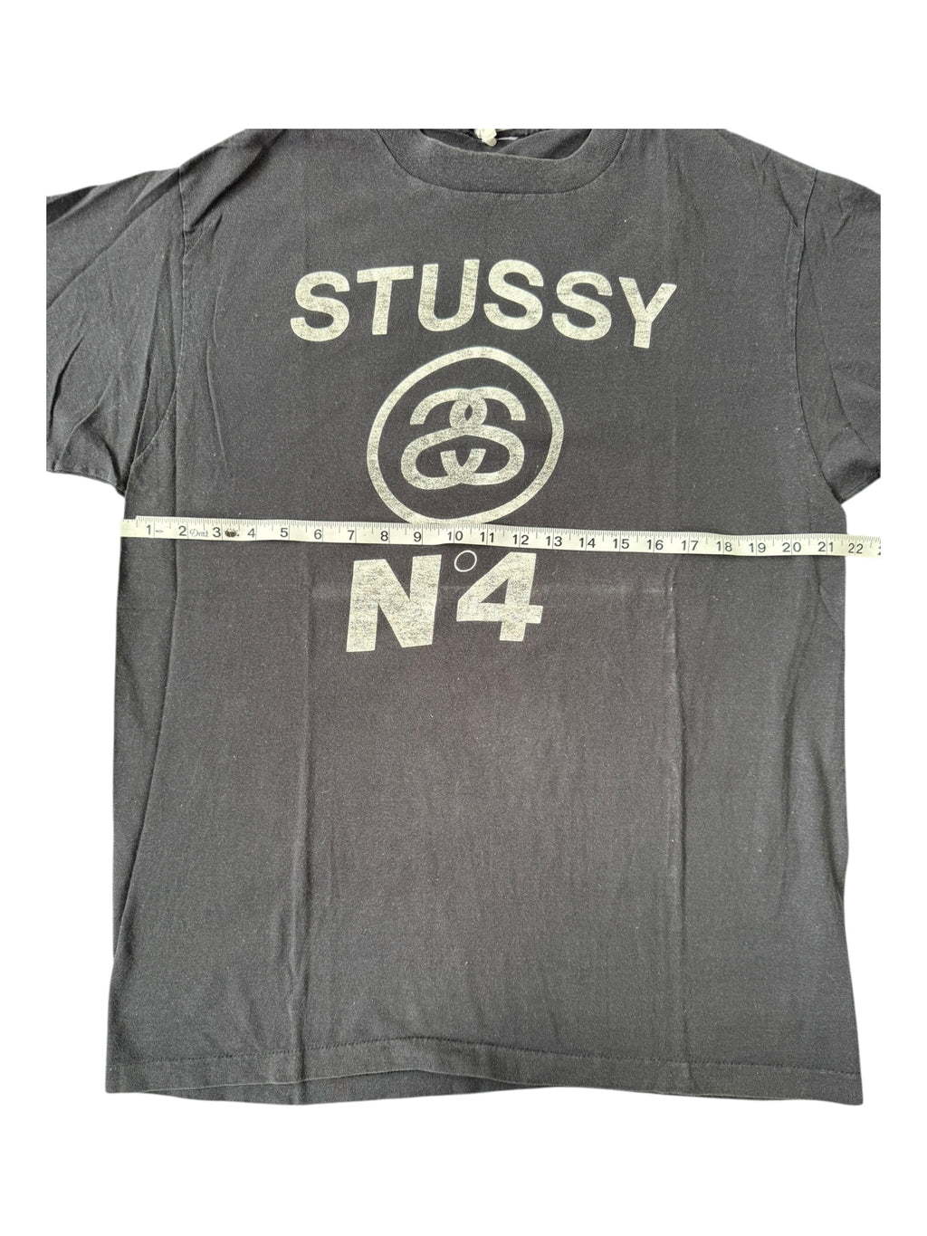 Stussy 80s Link Logo OG Black T-Shirt Size XL