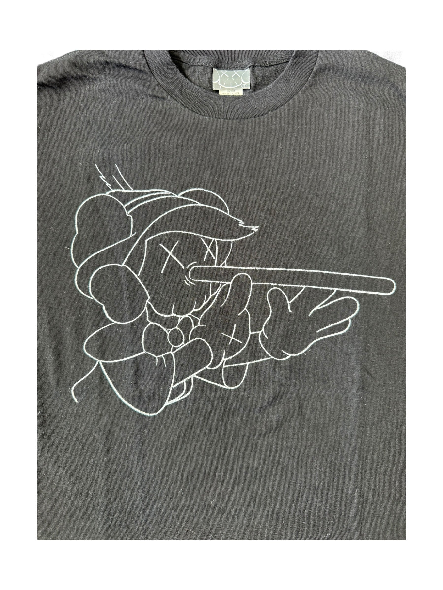 Kaws 00s Black Pinocchio T-shirt Size Large