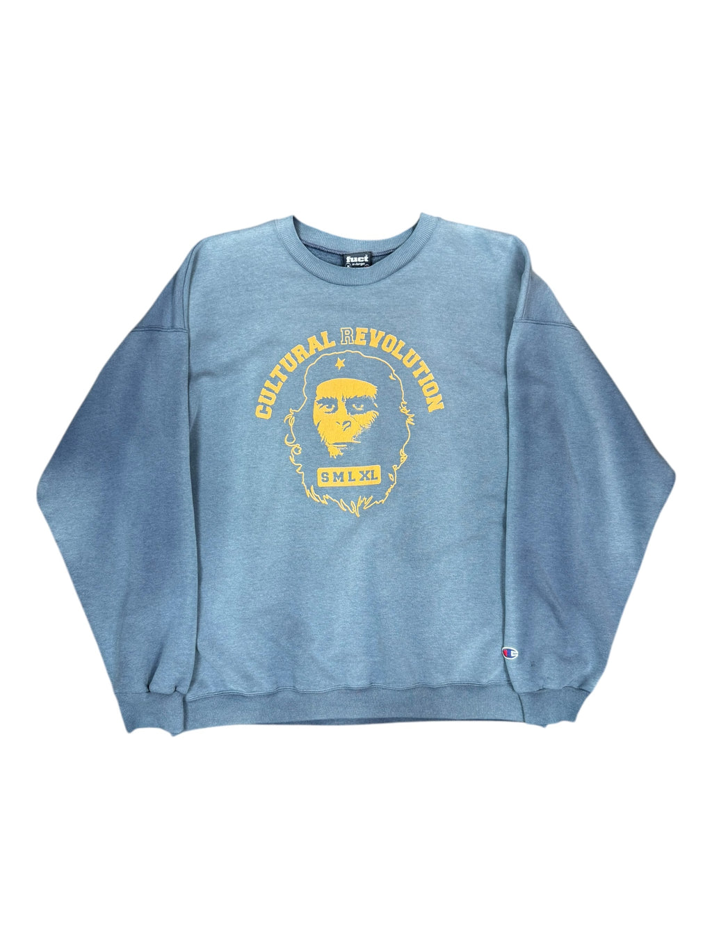 Fuct 90s Navy Culltural Revolution Crewneck Smoky Fade Champion Size XL