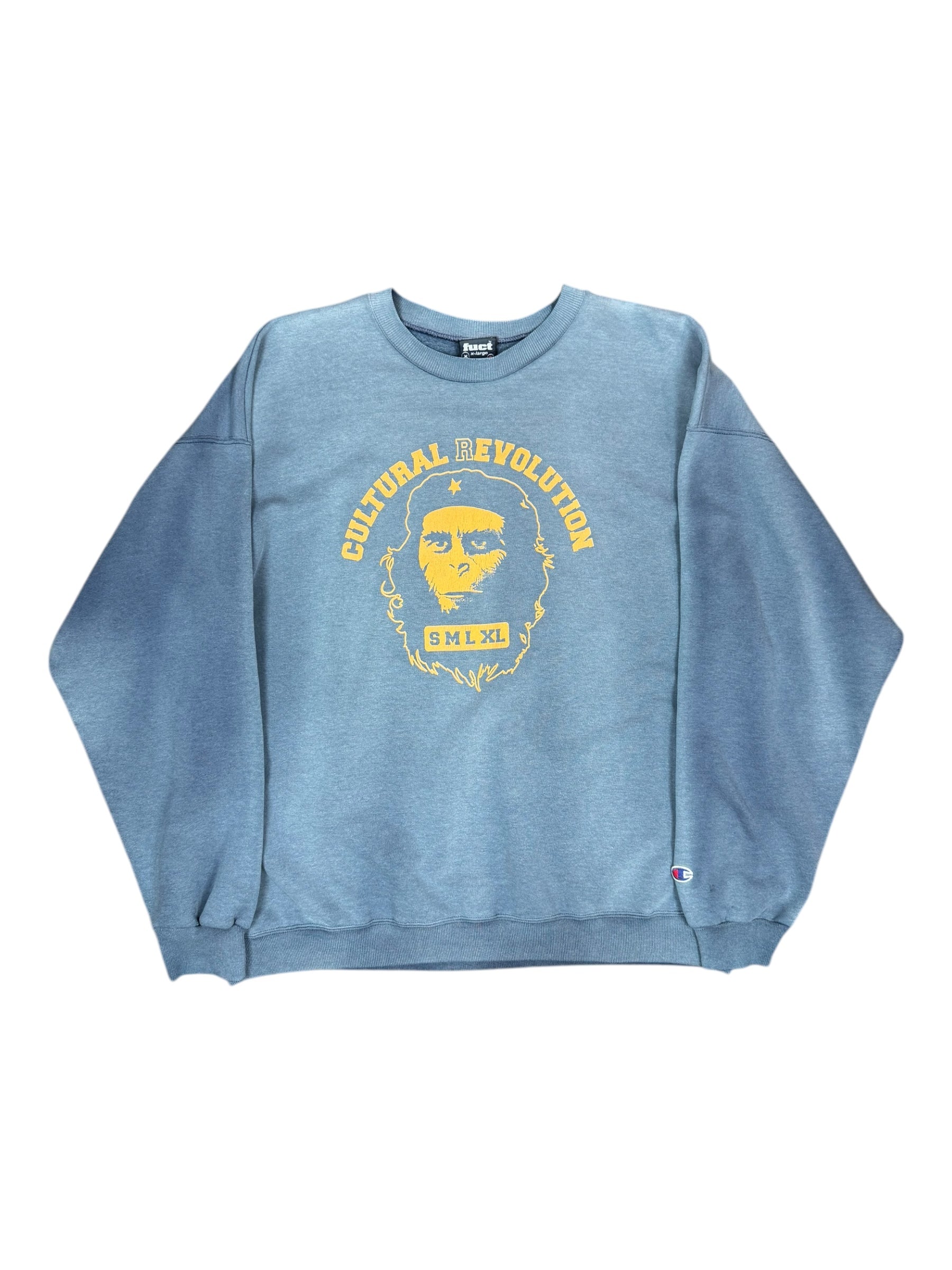 Fuct 90s Navy Culltural Revolution Crewneck Smoky Fade Champion Size XL